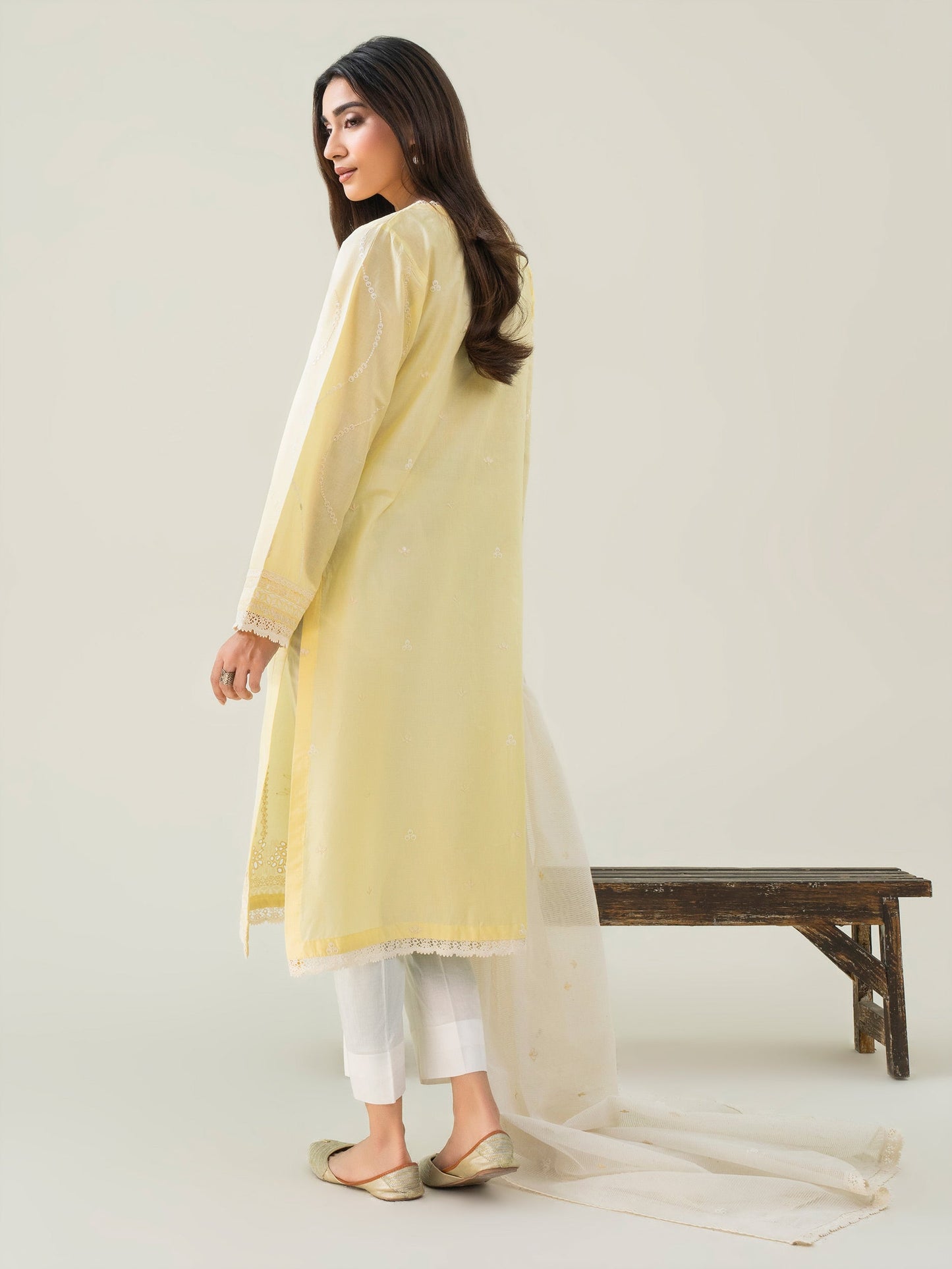 2 Piece Cambric Suit-Embroidered (Pret)