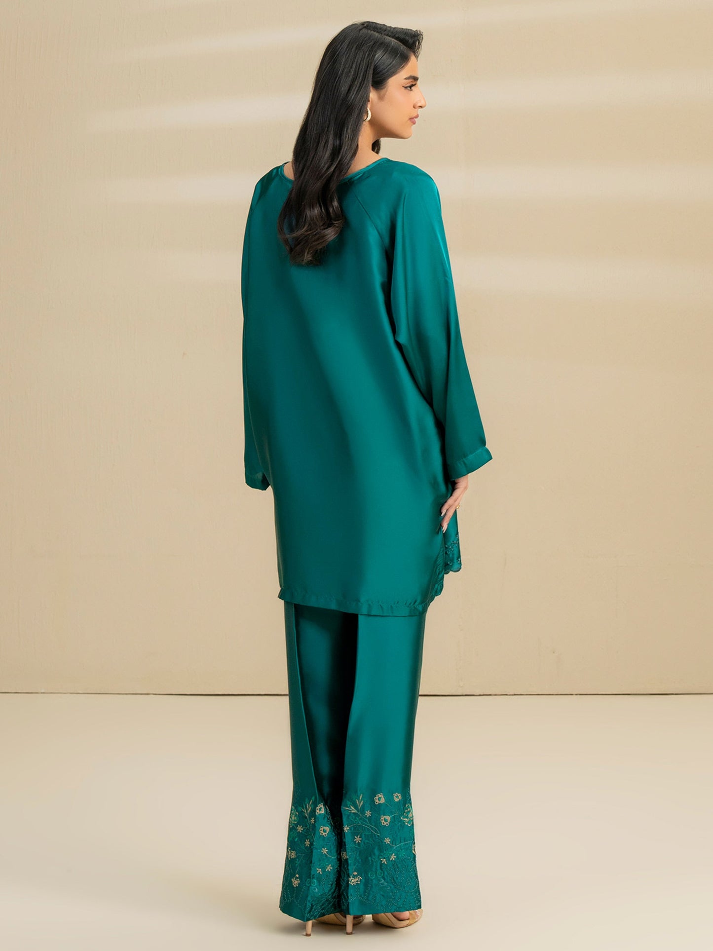 2 Piece Silk Suit-Embroidered (Pret)