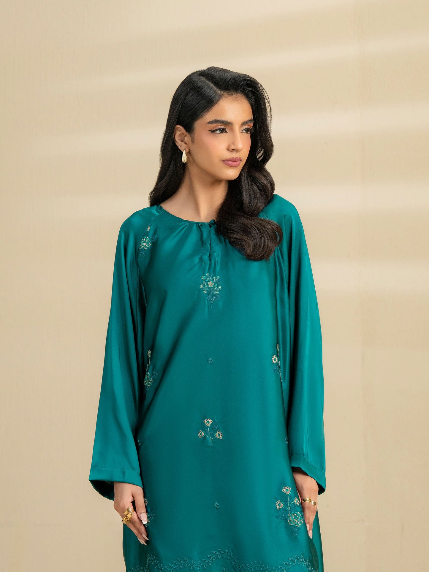 2 Piece Silk Suit-Embroidered (Pret)