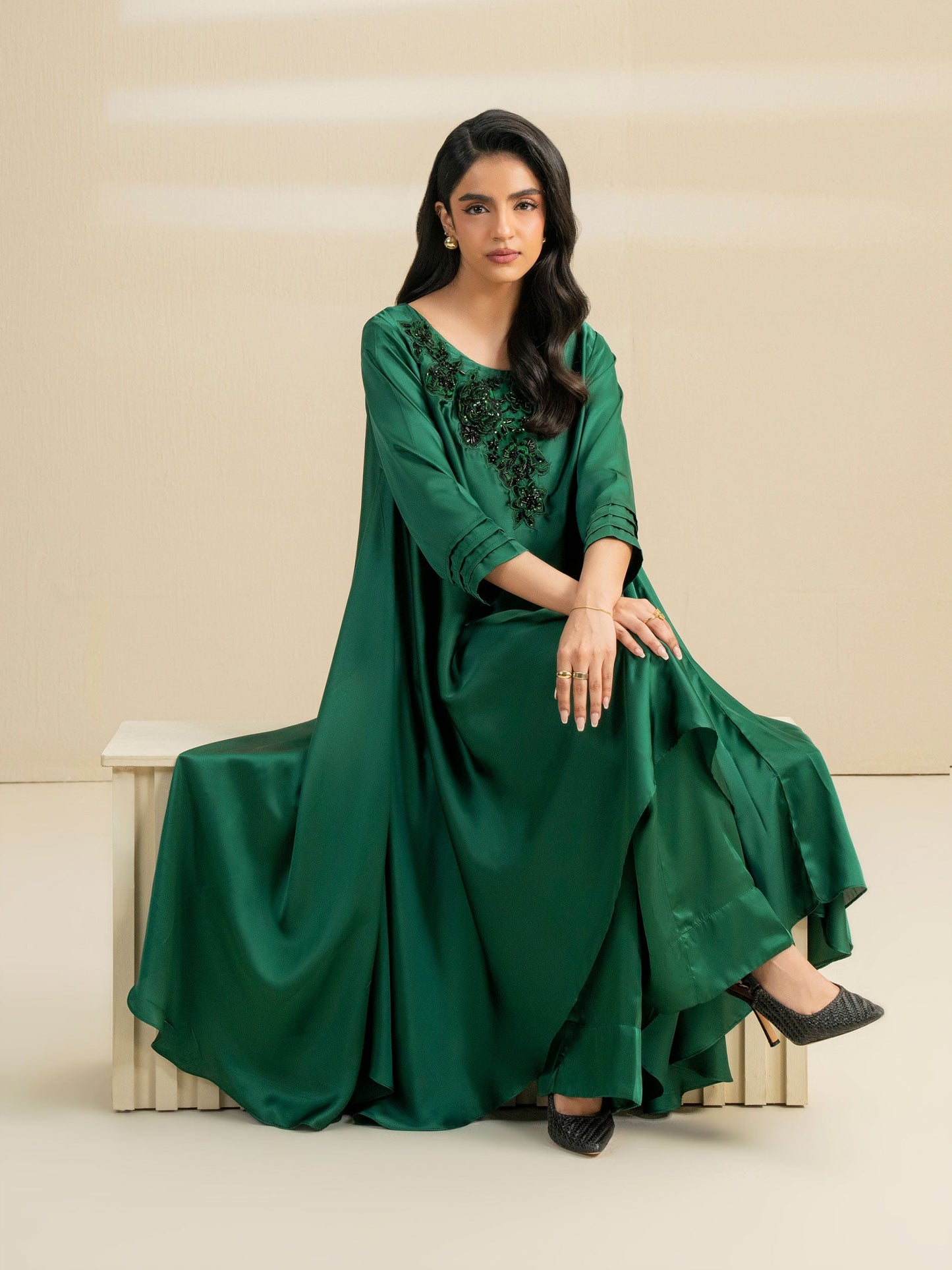 2 Piece Silk Suit-Embroidered (Pret)