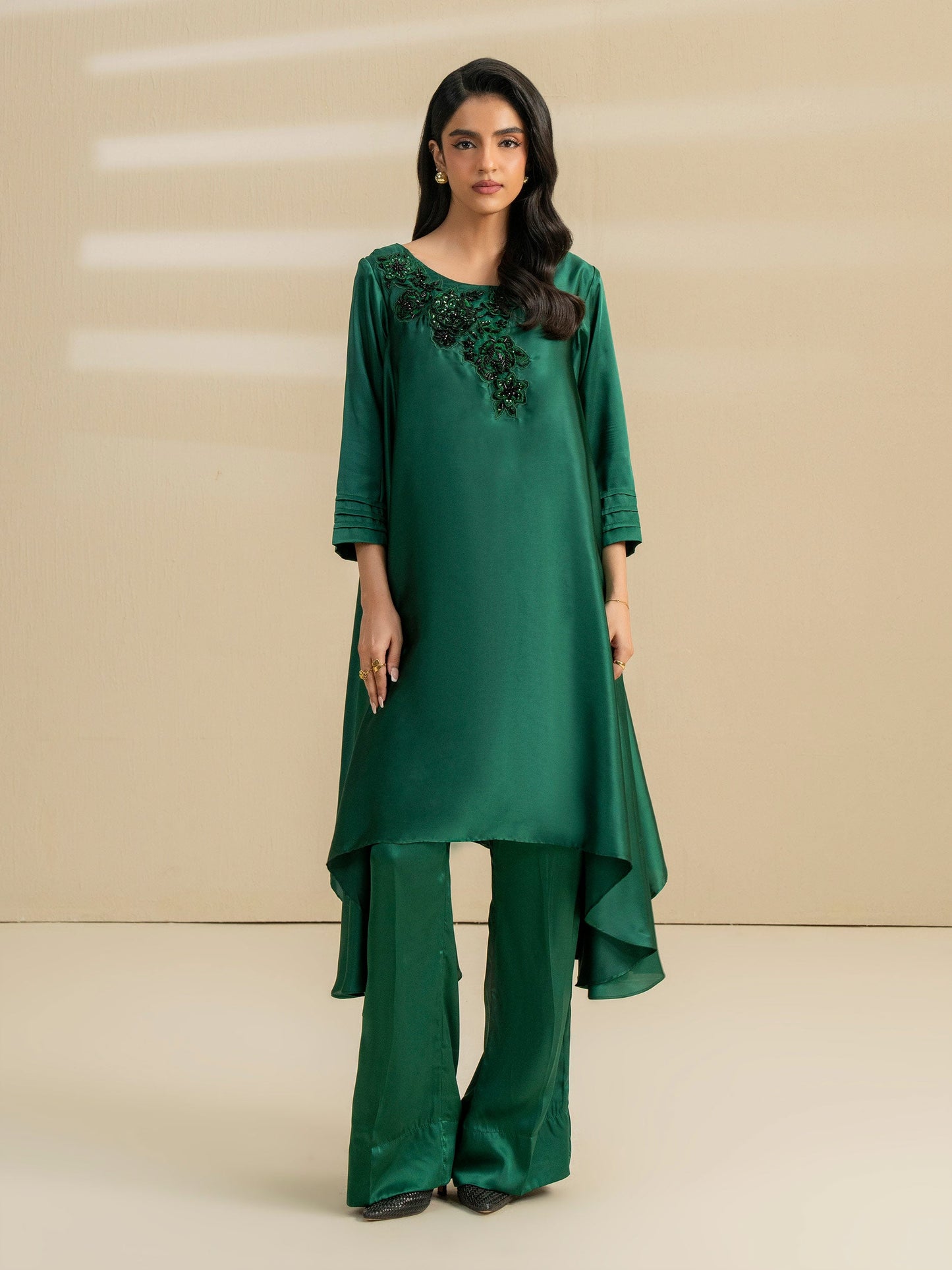 2 Piece Silk Suit-Embroidered (Pret)