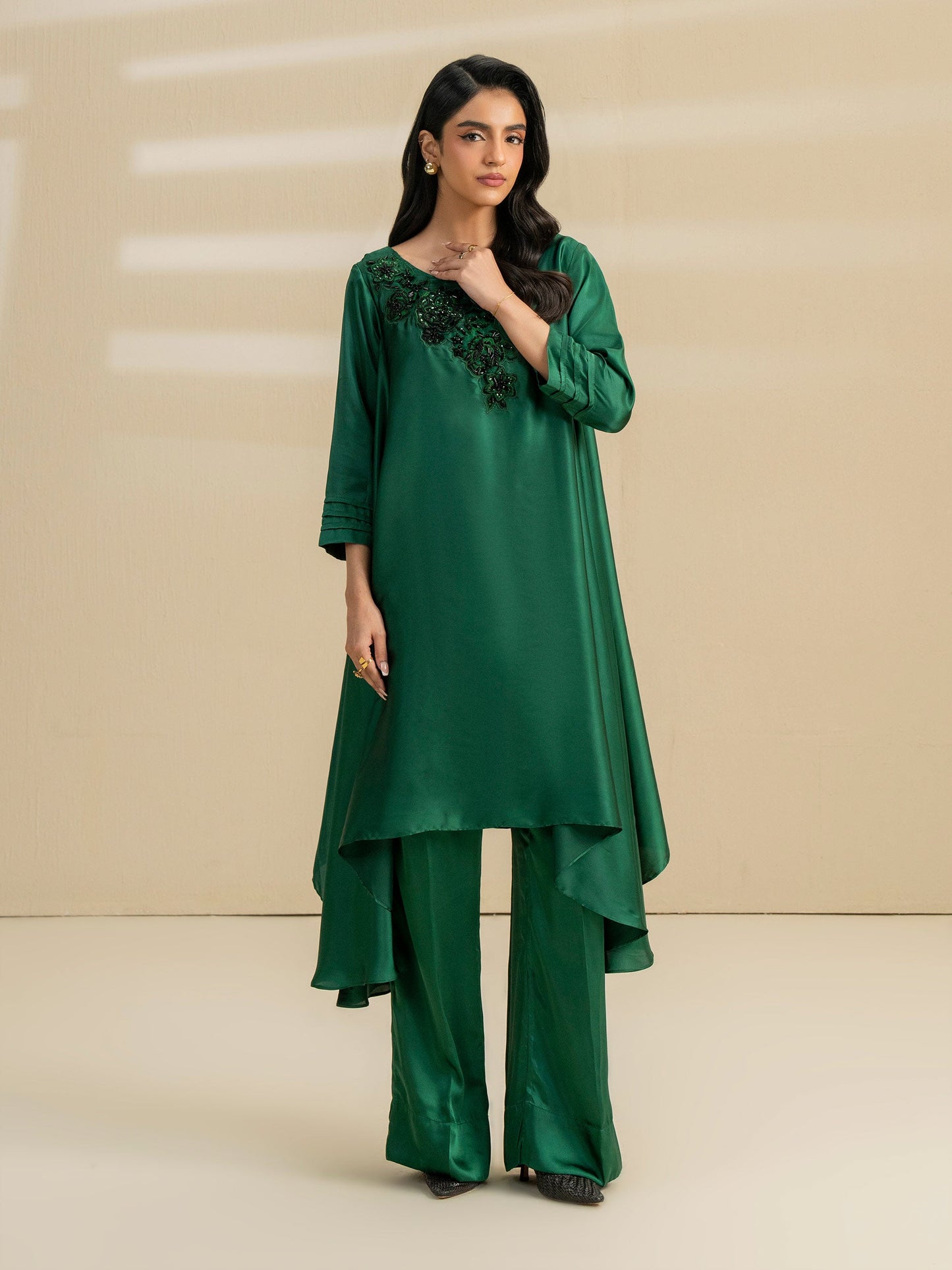 2 Piece Silk Suit-Embroidered (Pret)