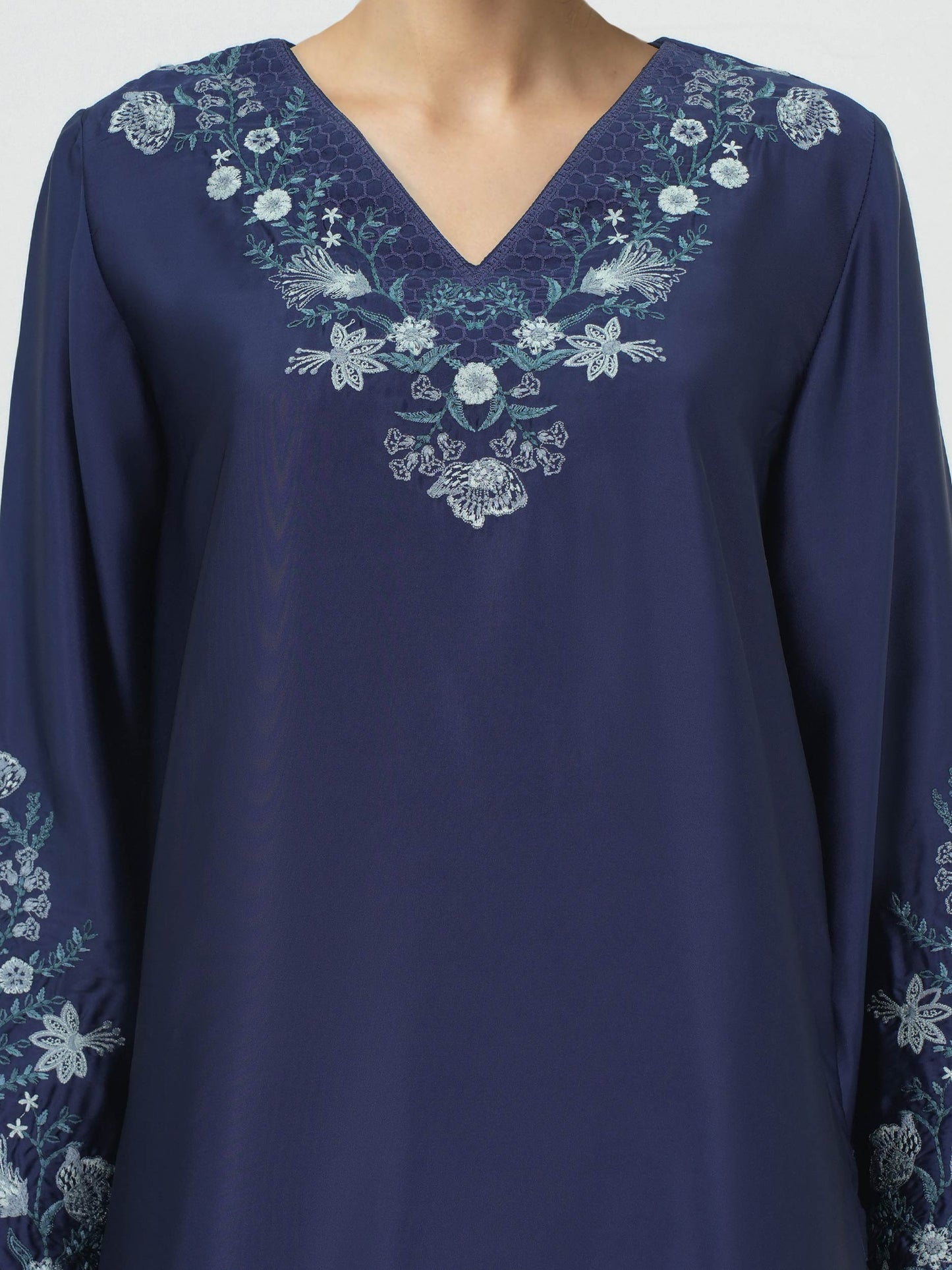 2 Piece Silk Suit- Embroidered (Pret)