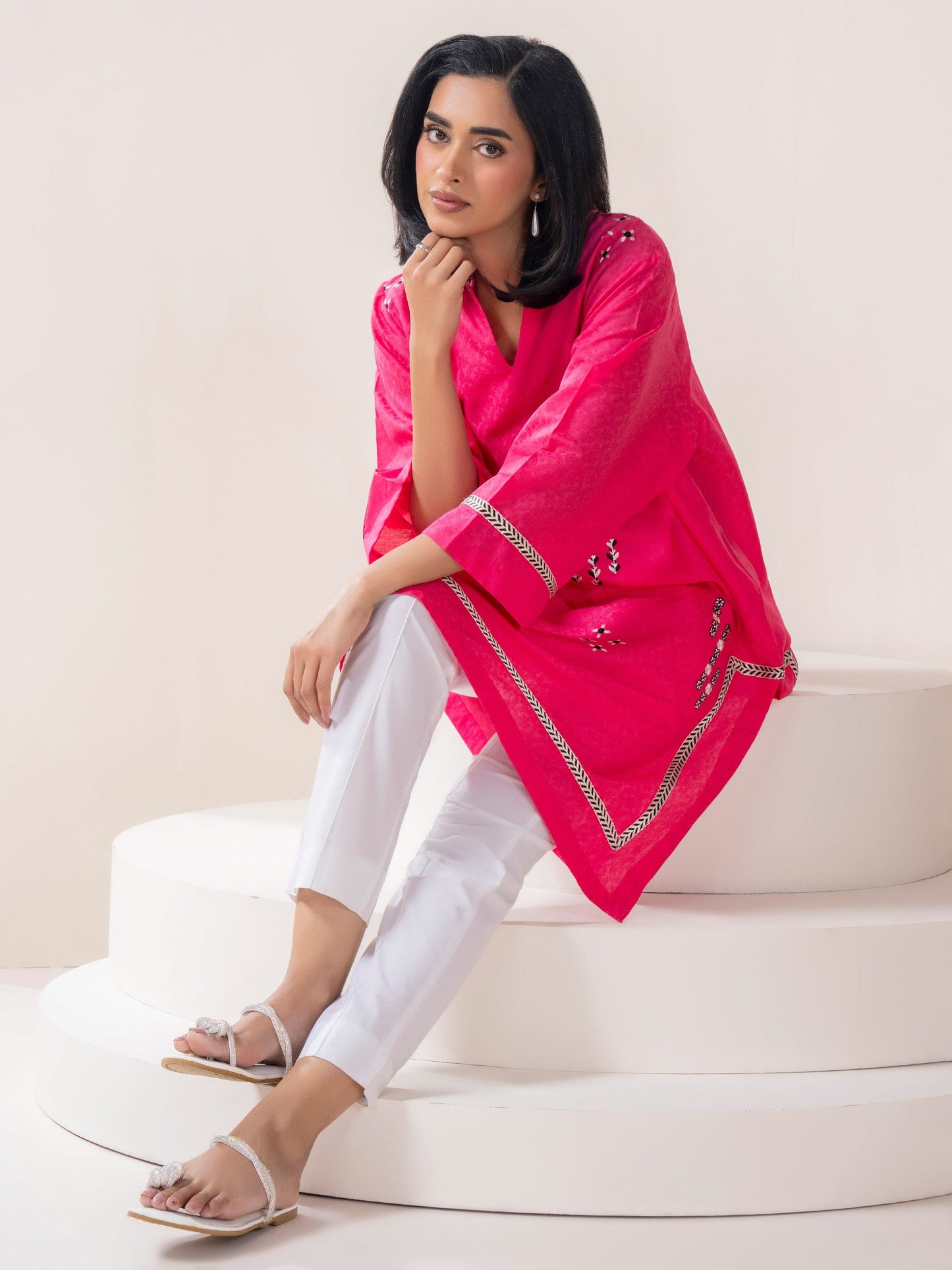 Jacquard Shirt-Embroidered (Pret)