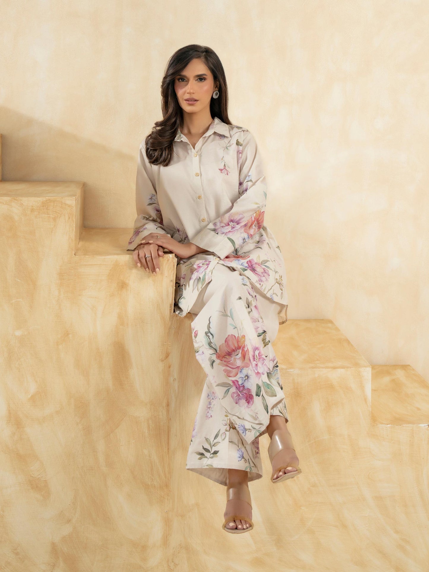 Lawn Co-ord Set-Printed (Pret)