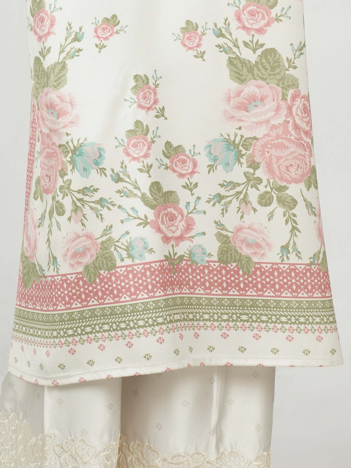 3 Piece Silk Suit- Embroidered (Pret)