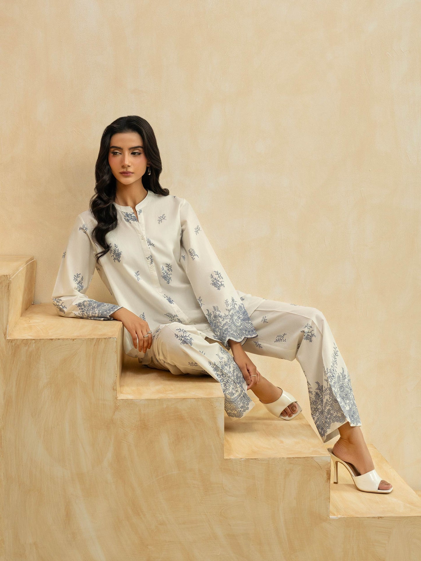 Cambric Co-ord Set-Printed (Pret)