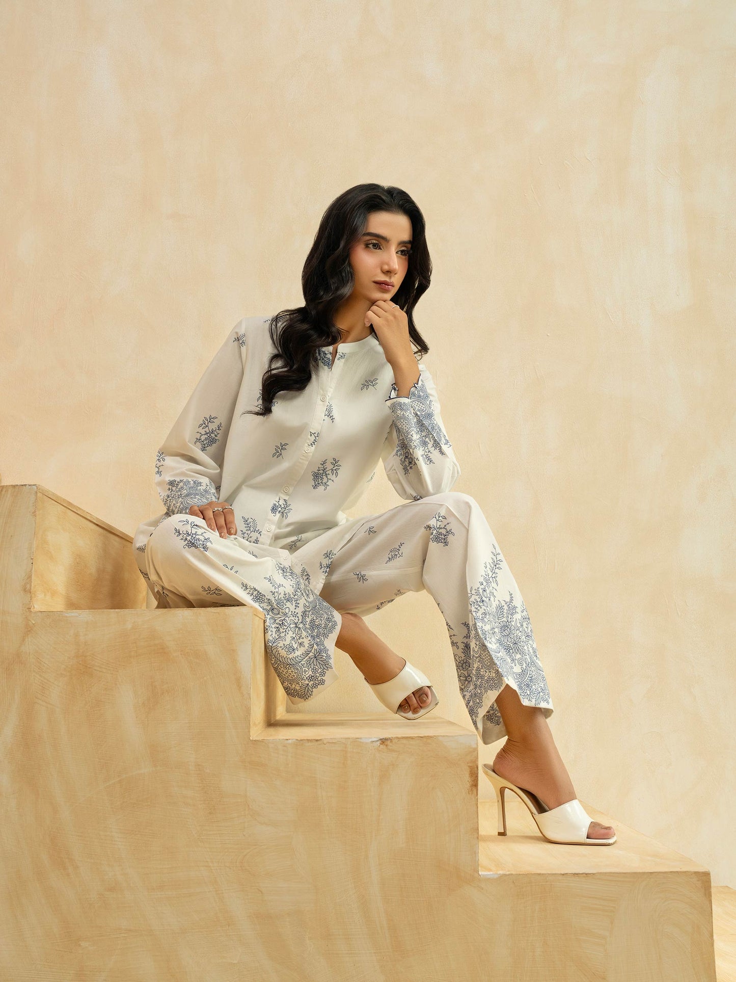 Cambric Co-ord Set-Printed (Pret)