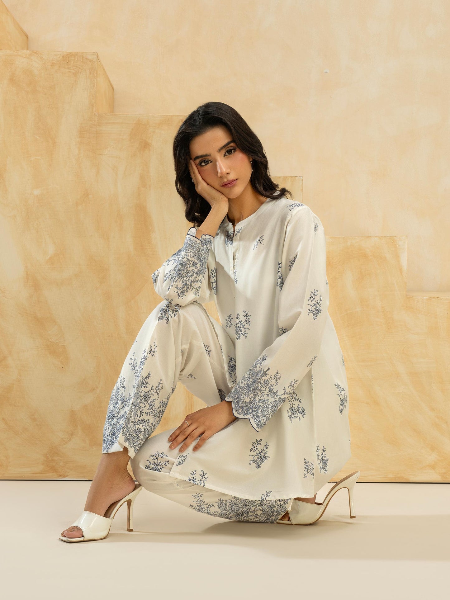 Cambric Co-ord Set-Printed (Pret)