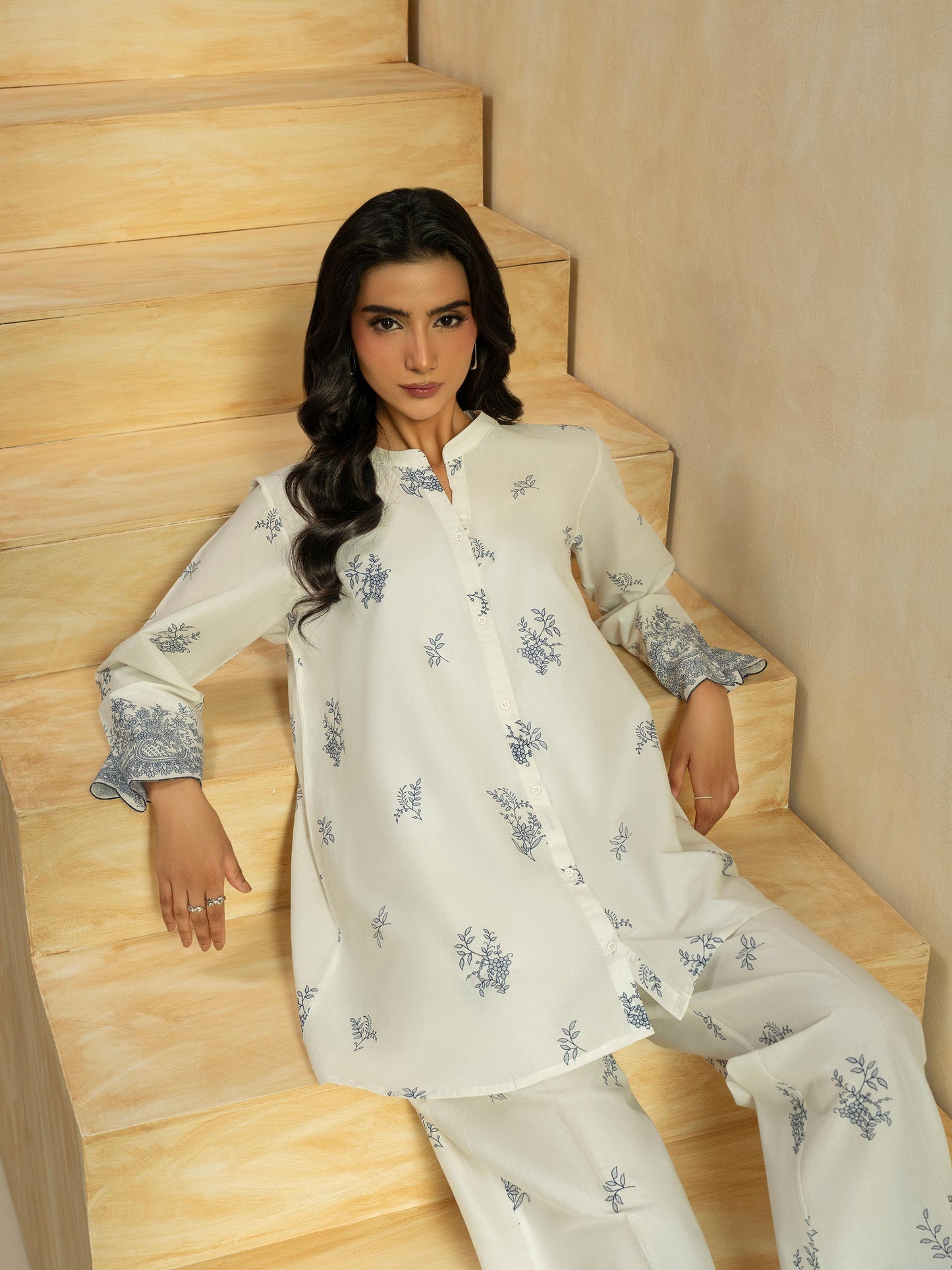 Cambric Co-ord Set-Printed (Pret)