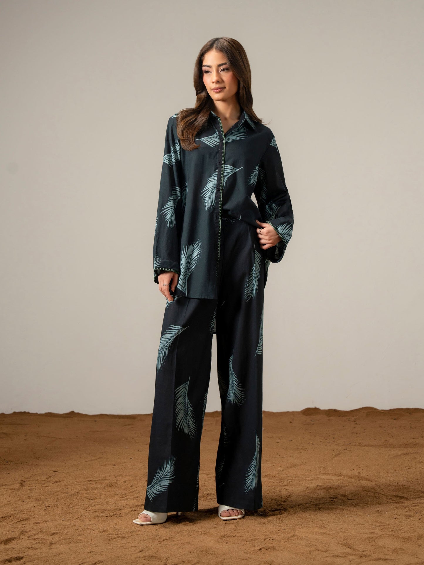 Cambric Co-ord Set-Printed (Pret)