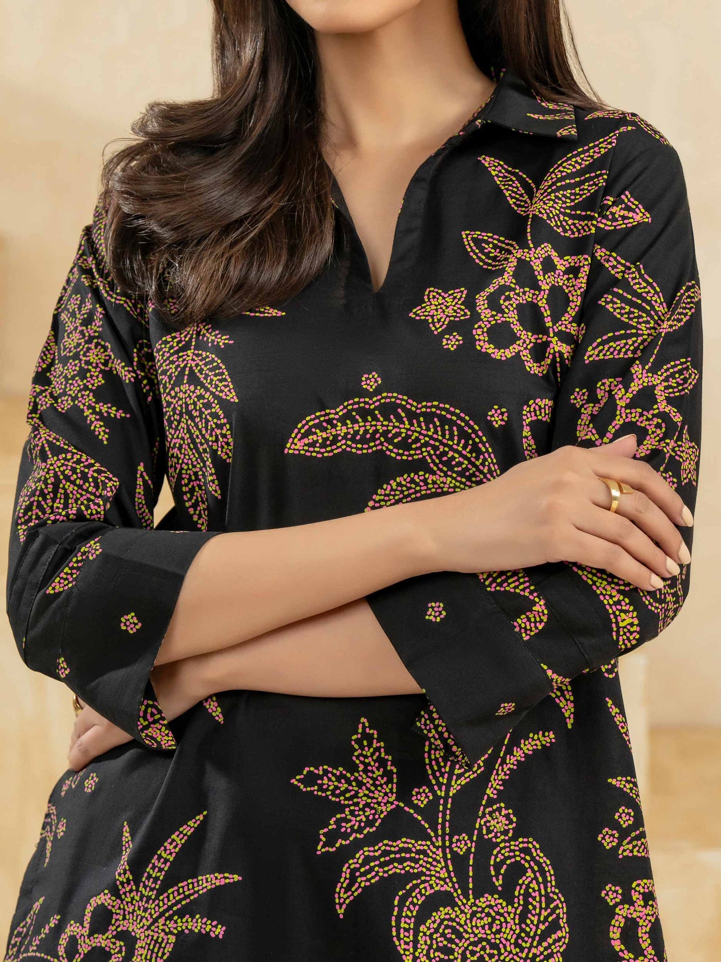 Lawn Co-ord Set-Paste Print (Pret)