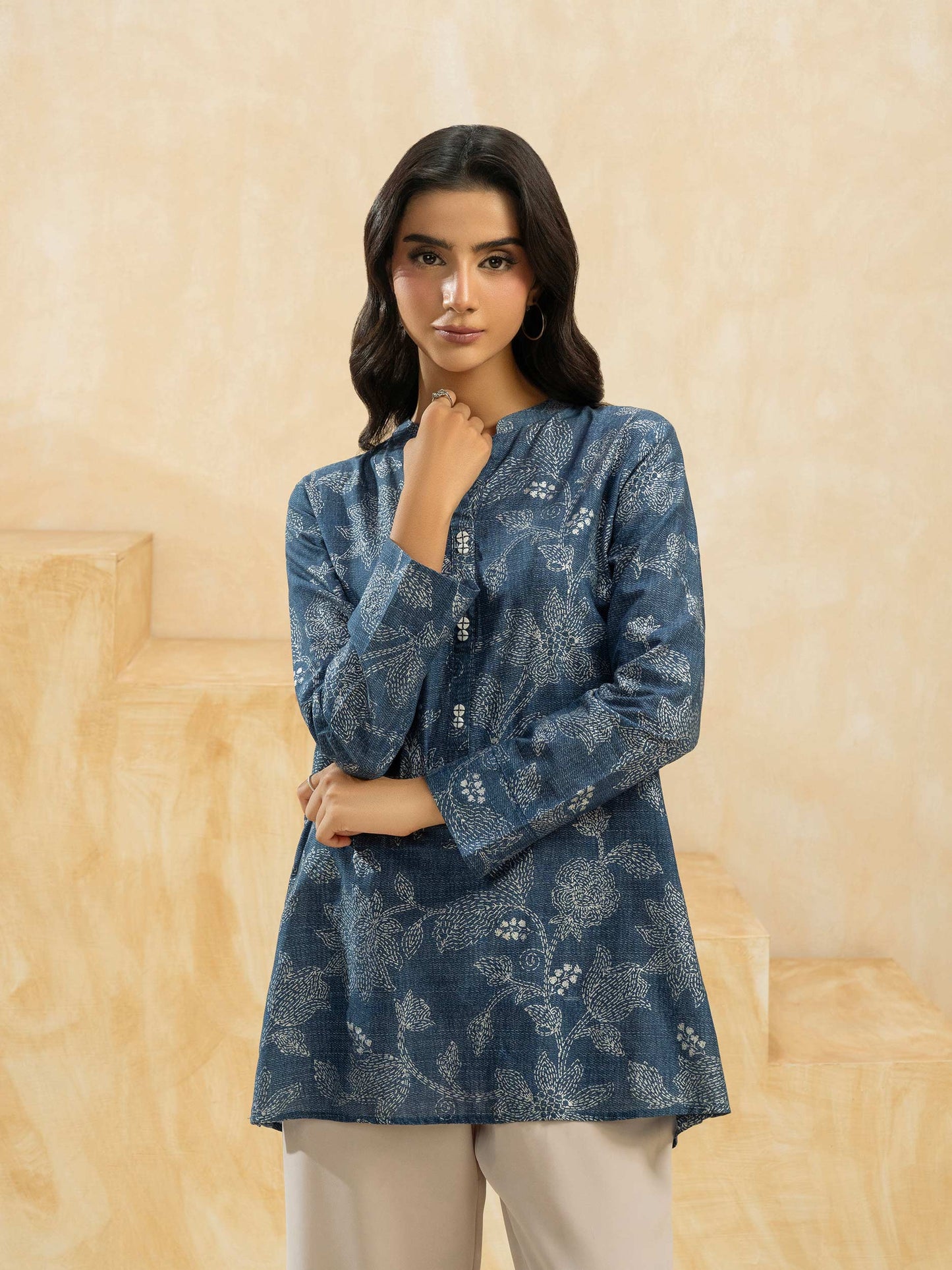 Cambric Kurti-Paste Print (Pret)