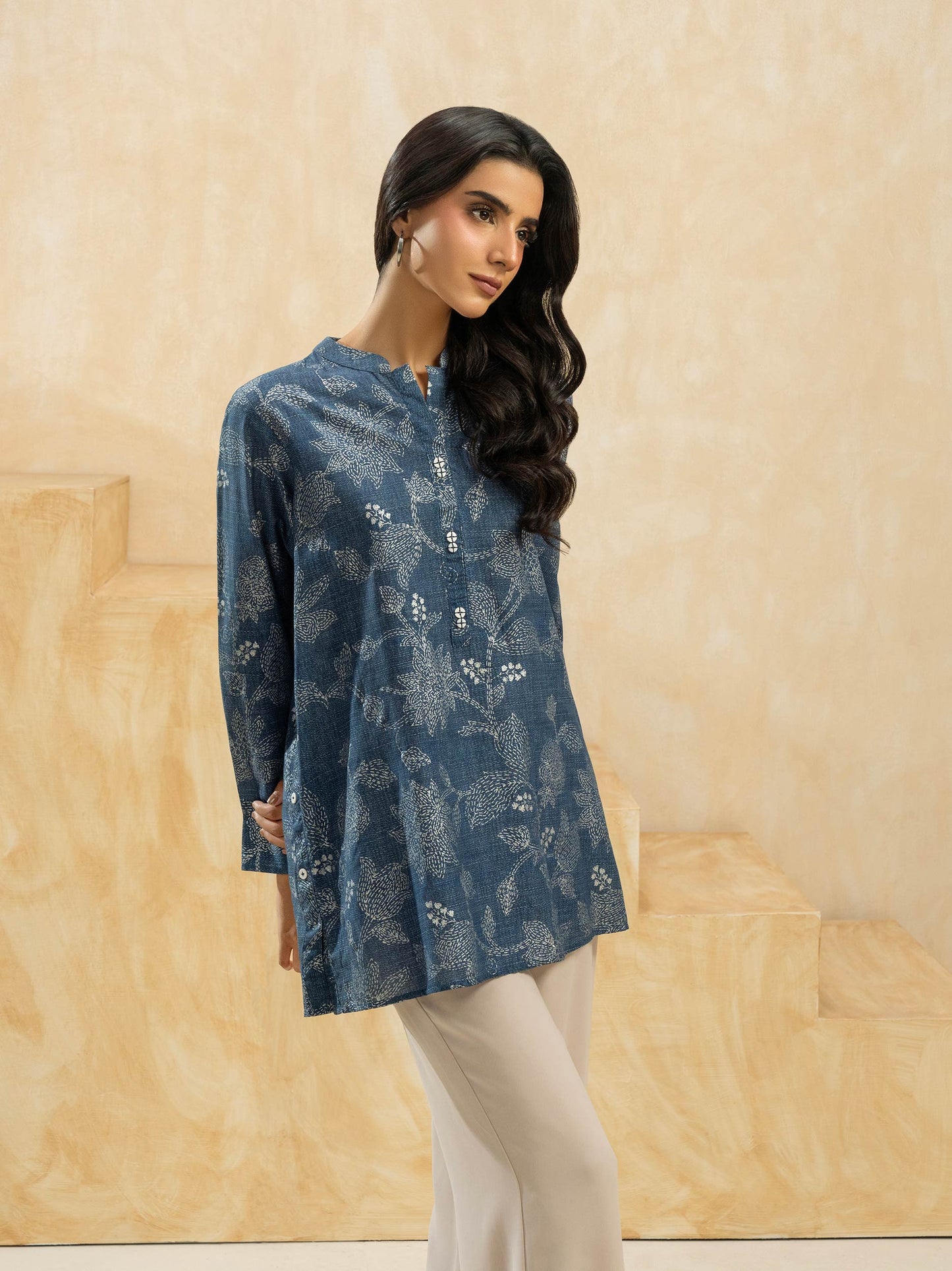 Cambric Kurti-Paste Print (Pret)