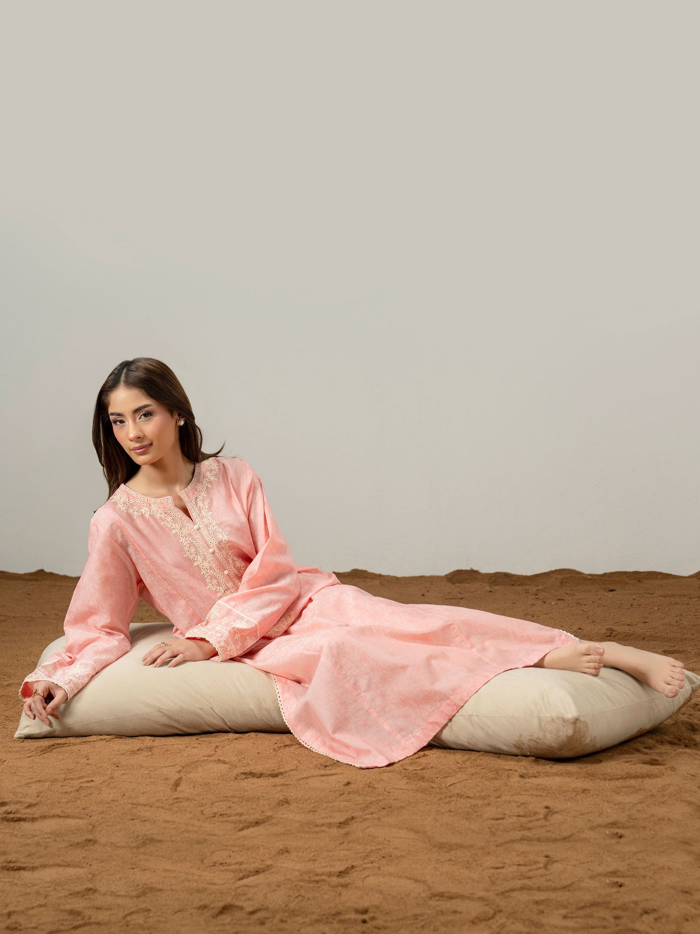 Jacquard Shirt-Embroidered (Pret)