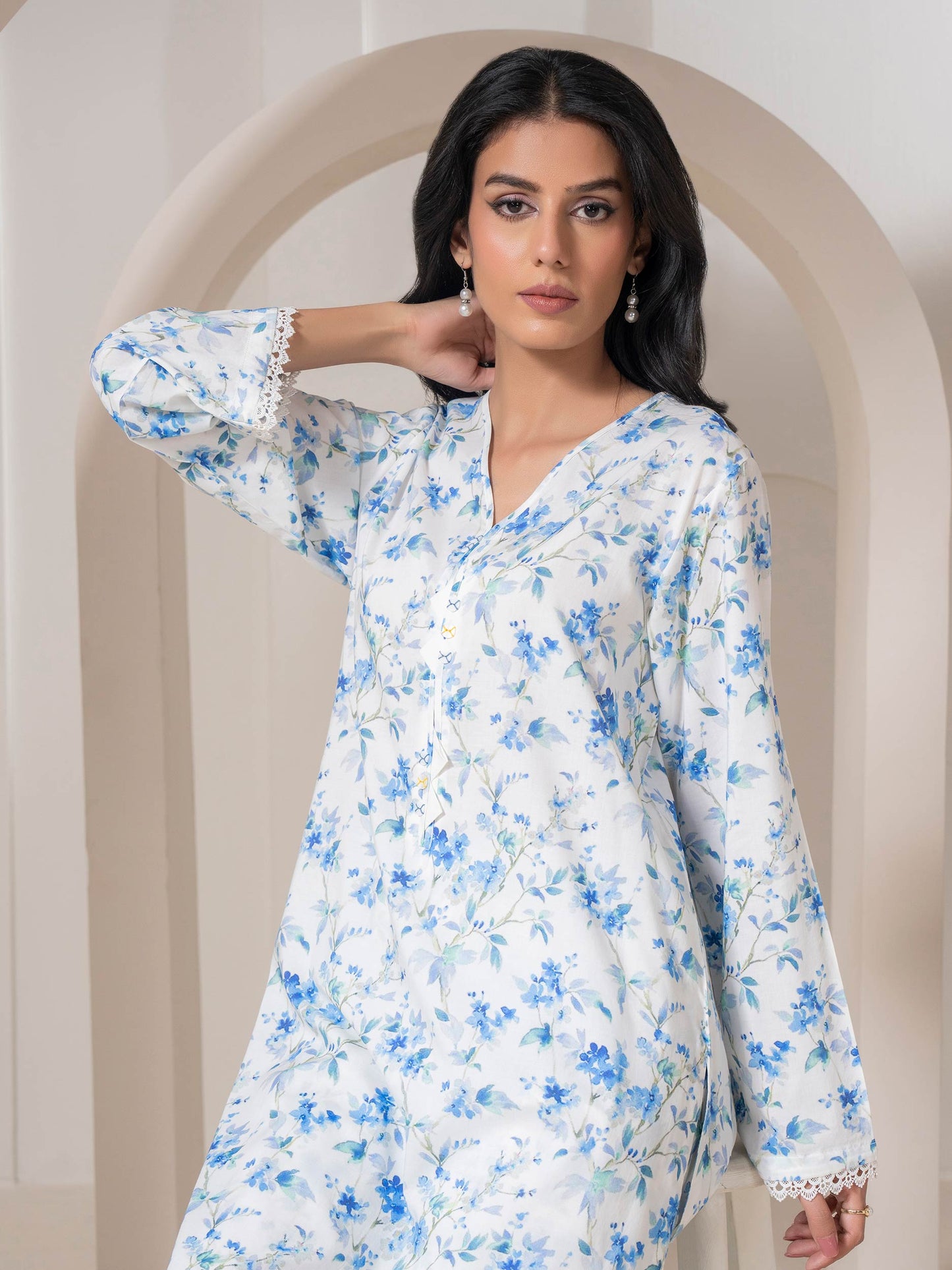2 Piece Viscose Cotton Suit Printed (Pret)