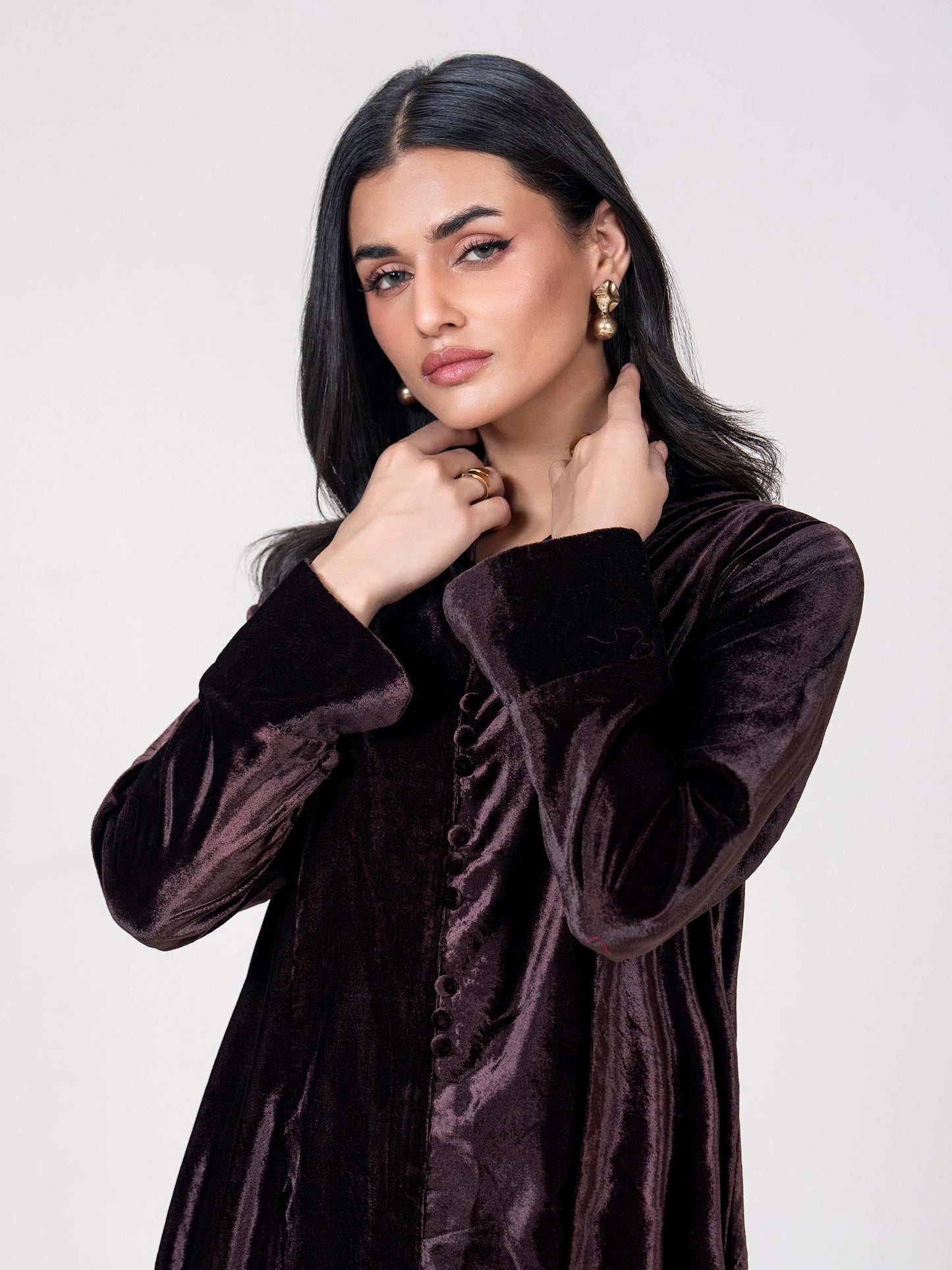 2 Piece Velvet Suit (Pret)