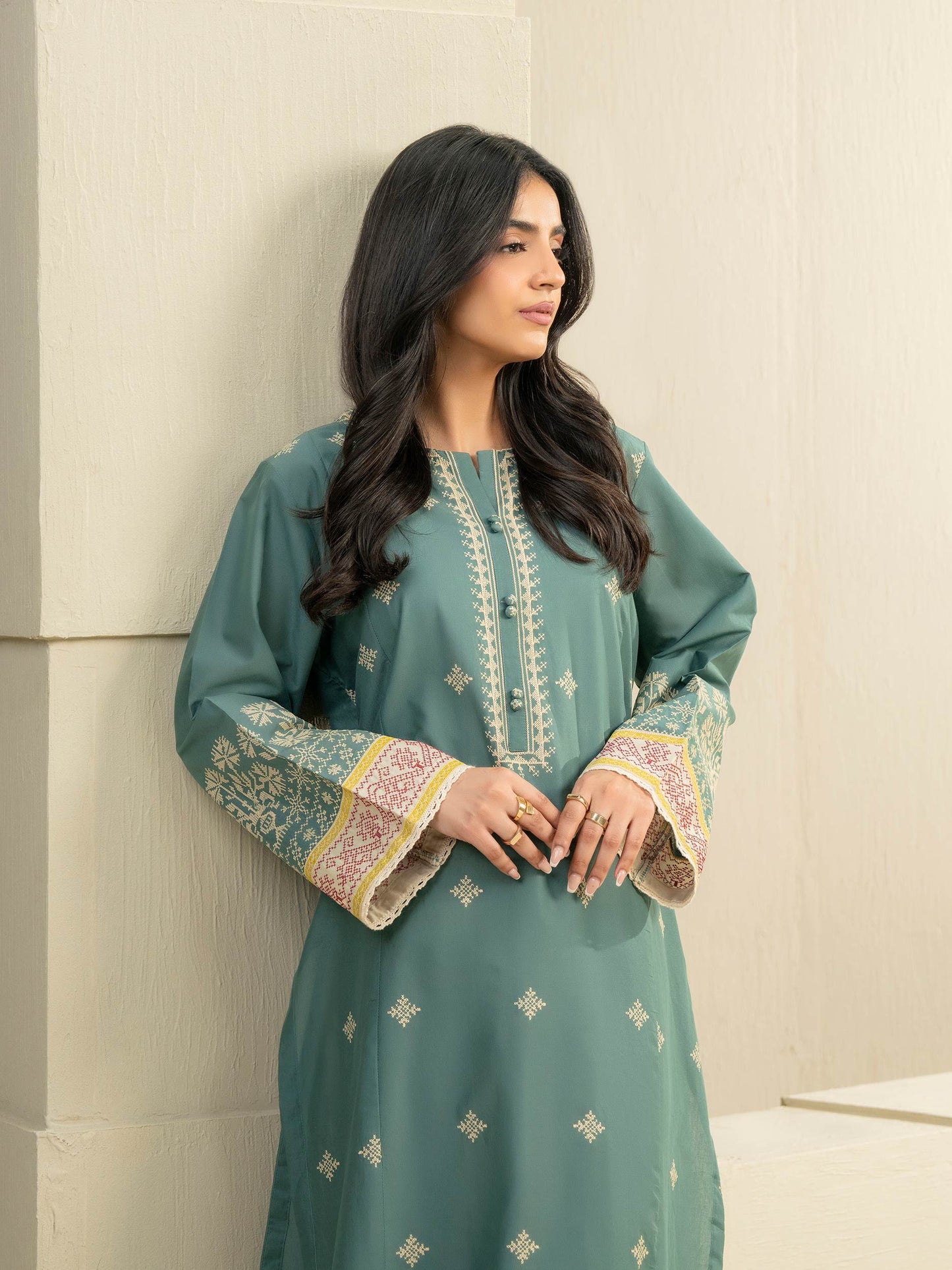 Cambric Shirt-Embroidered (Pret)