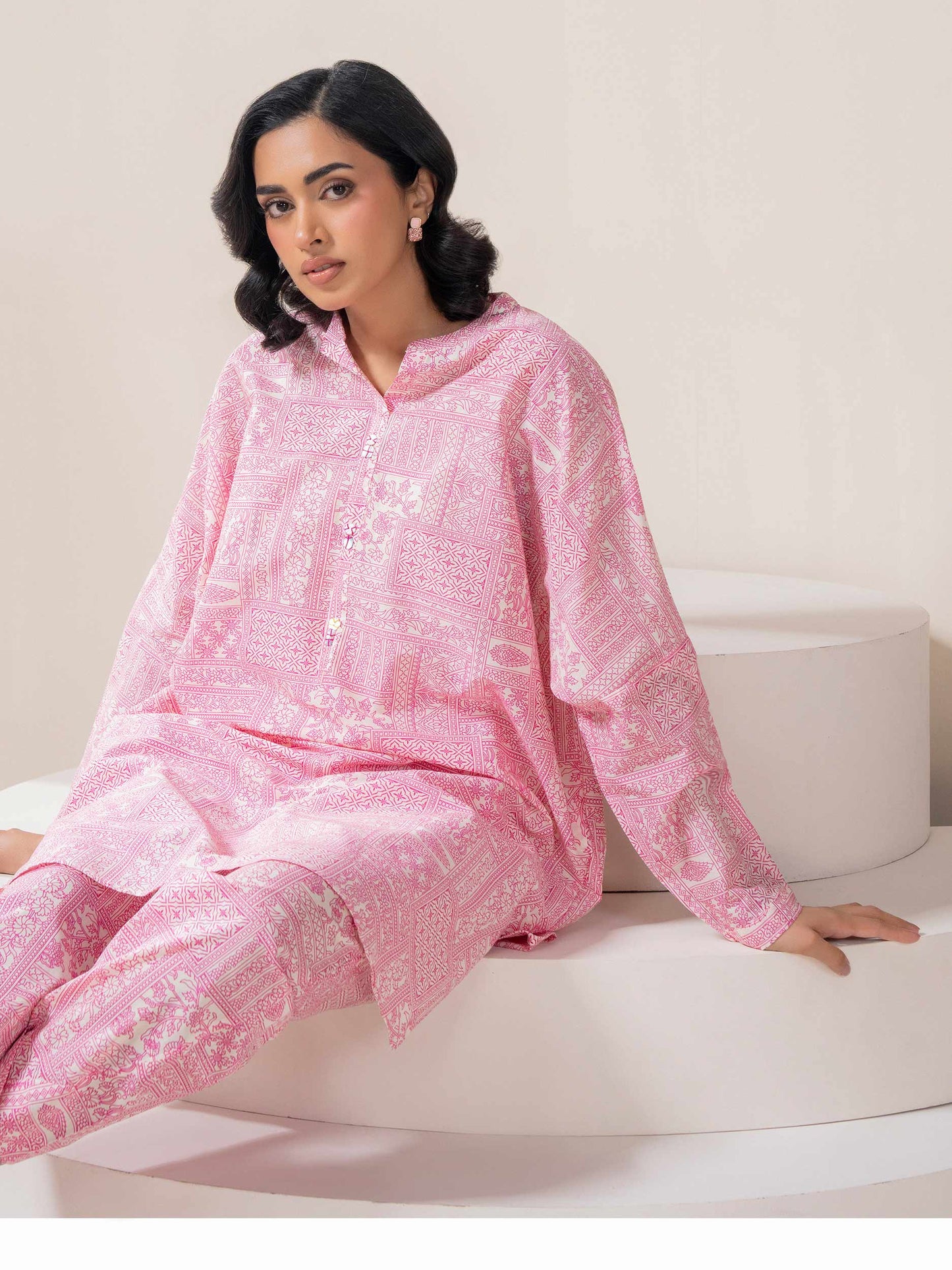 Lawn Co-ord Set-Printed (Pret)