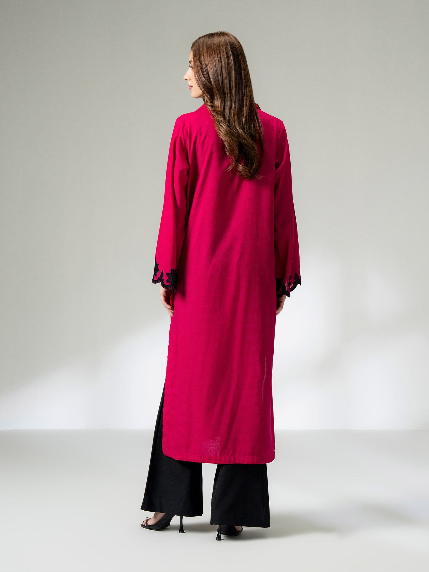 Self Jacquard Shirt- Embroidered (Pret)