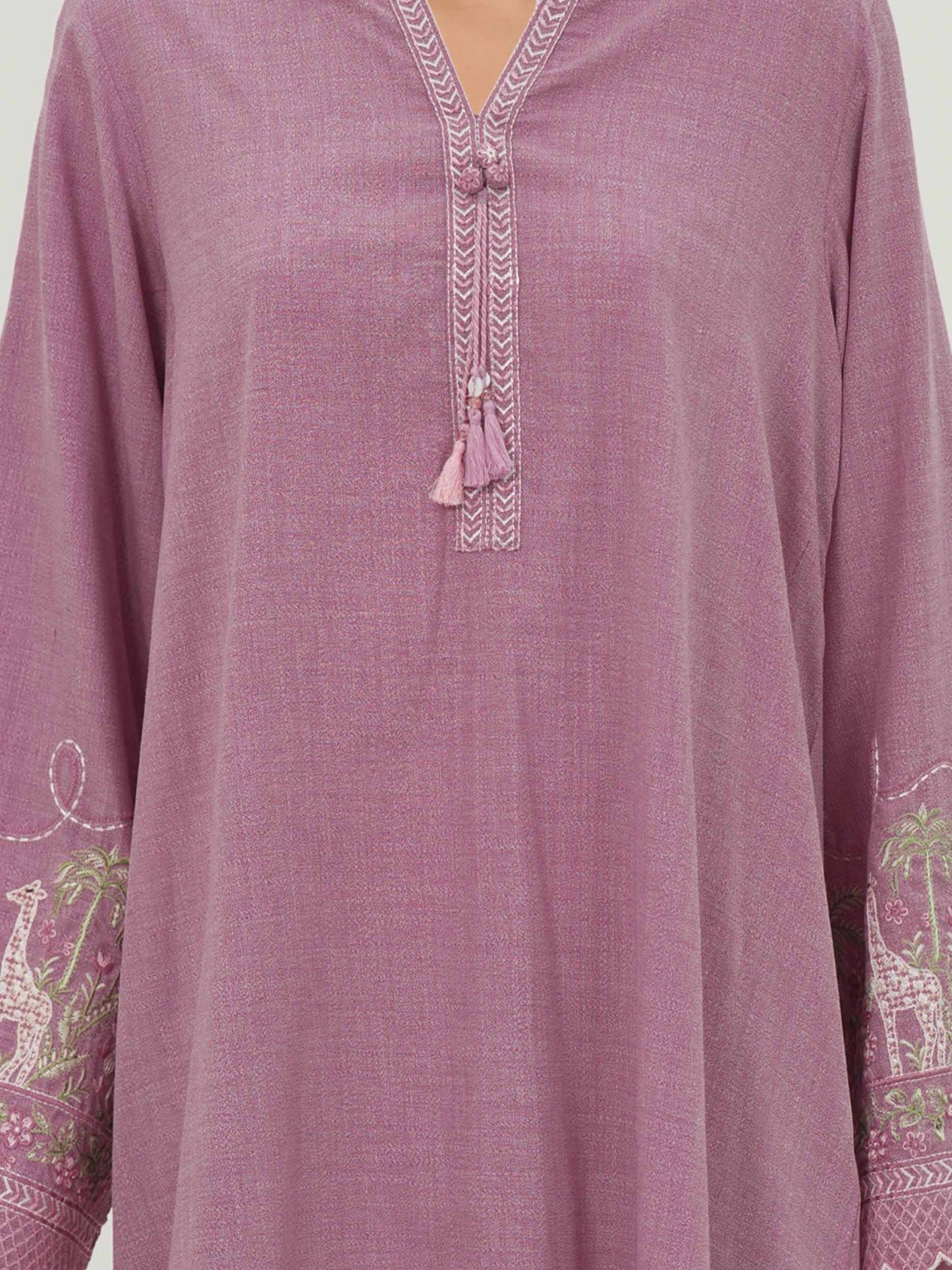 2 Piece Yarn Dyed Suit- Embroidered (Pret)