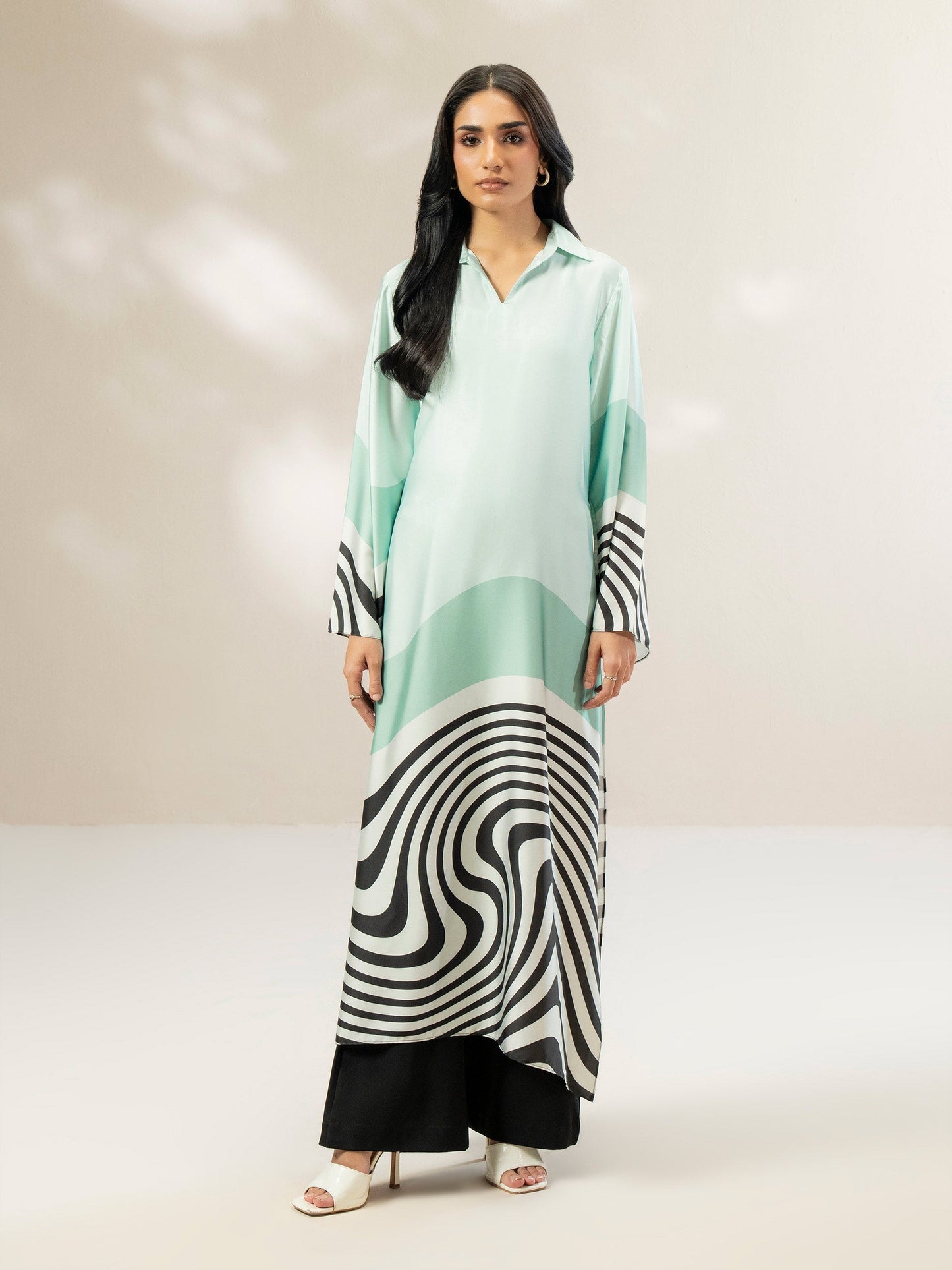 Silk Shirt-Printed (Pret)