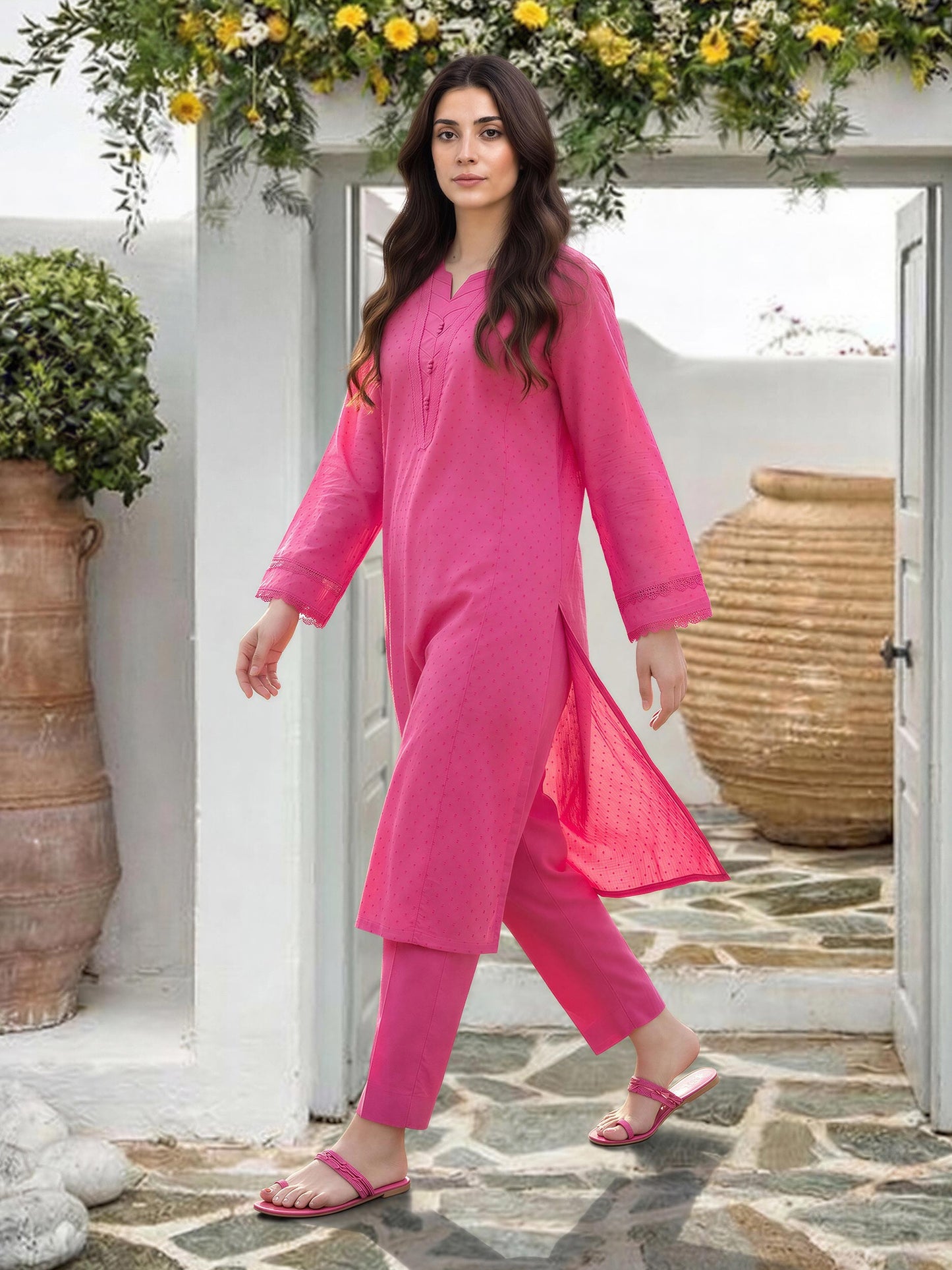 2 Piece Lawn Texture Suit (Pret)