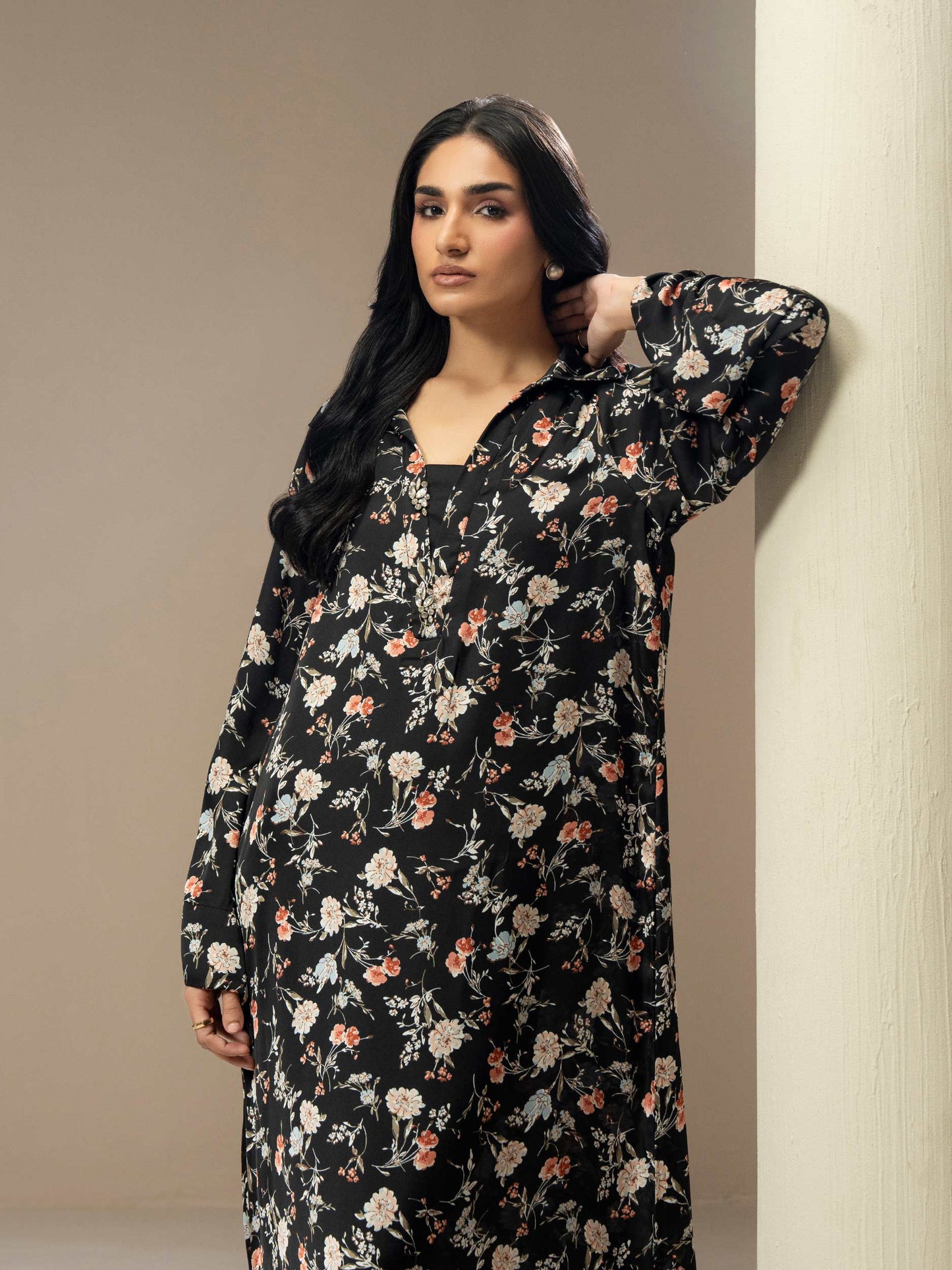 Silk Shirt-Printed (Pret)