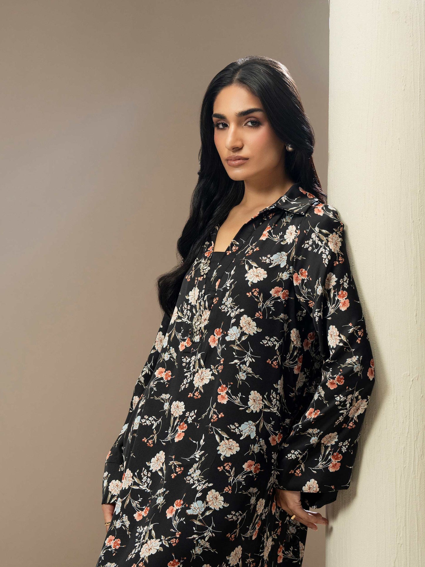 Silk Shirt-Printed (Pret)