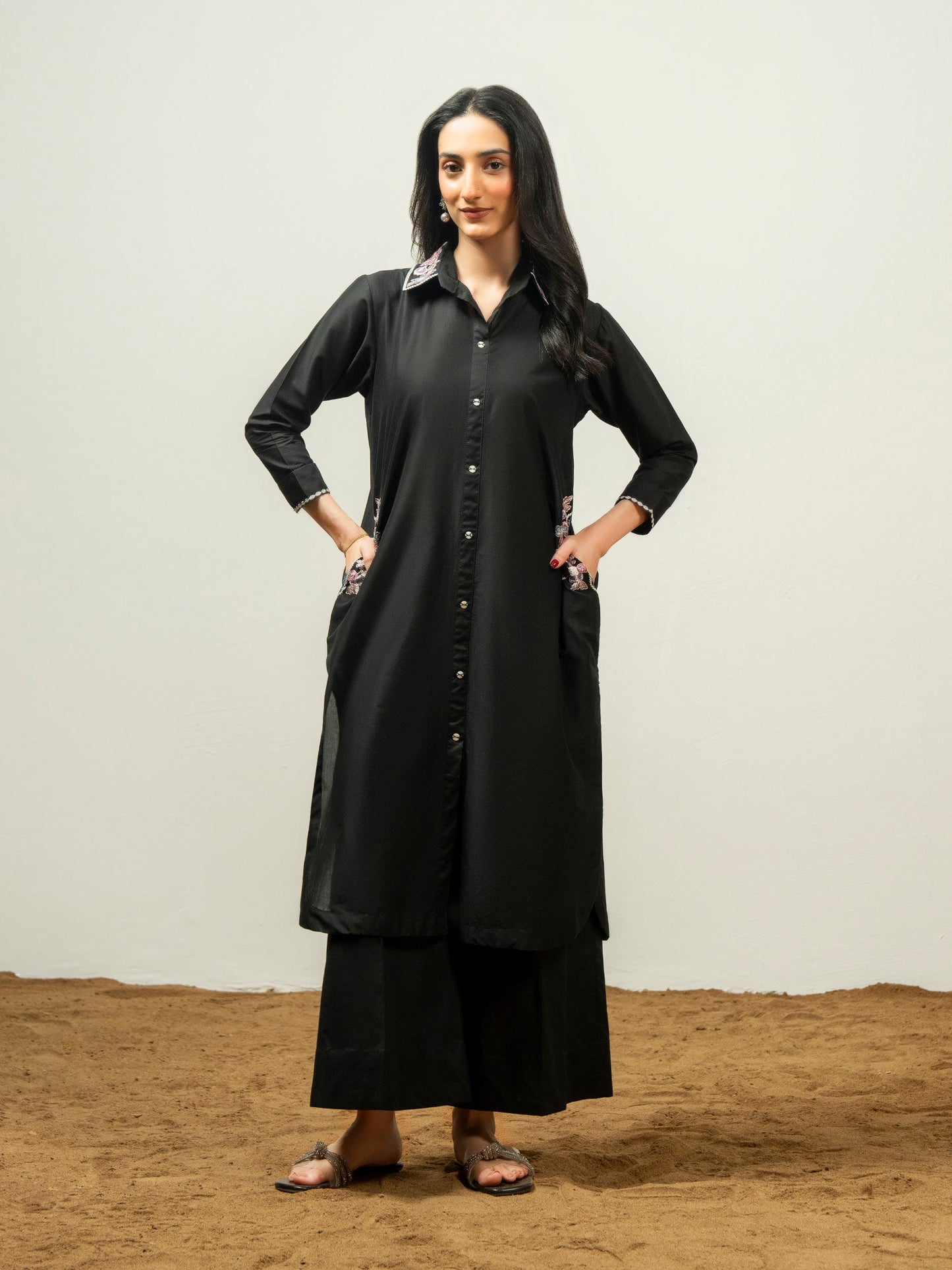 Cambric Shirt-Embroidered (Pret)