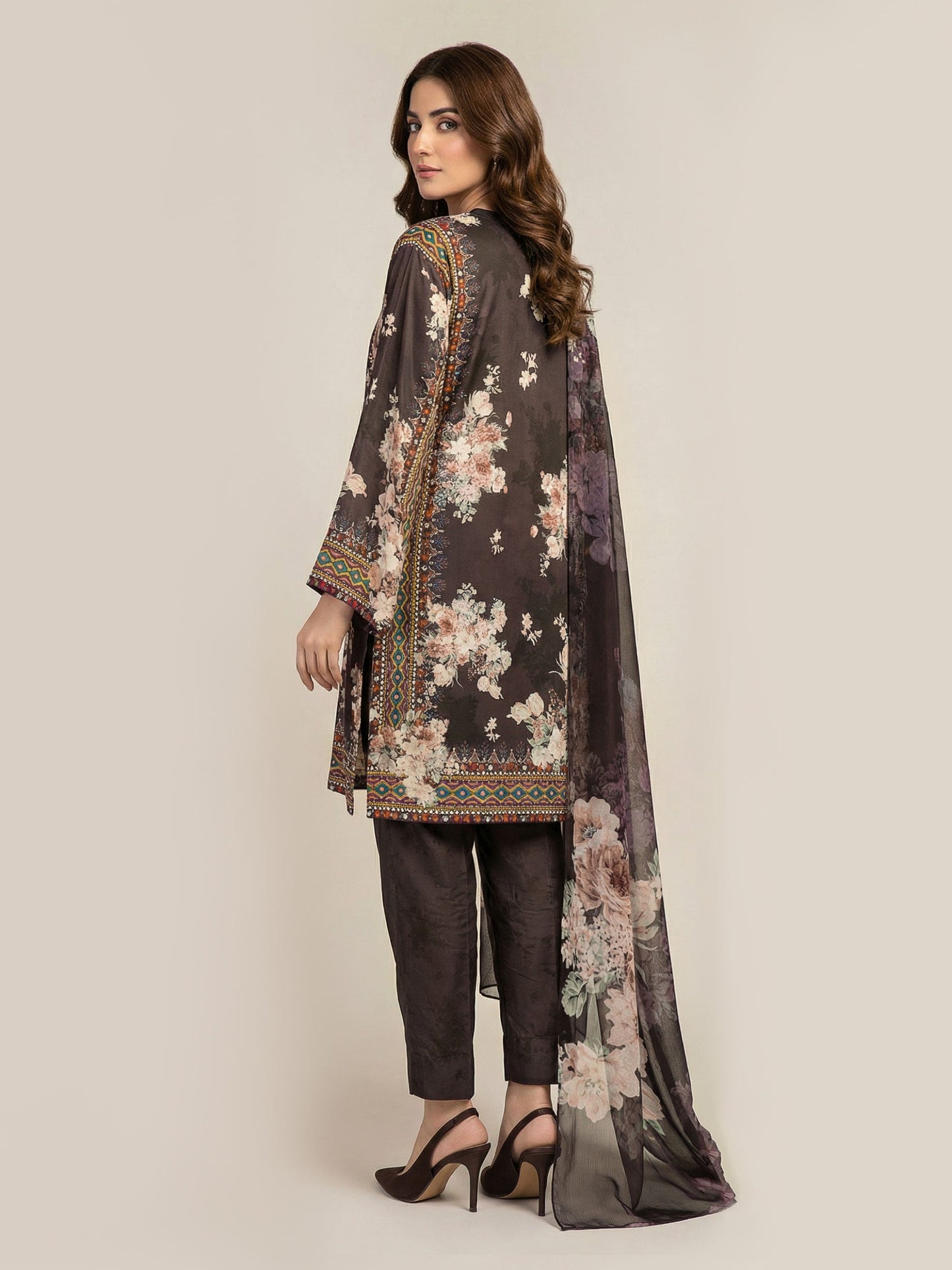 3 Piece Silk- Embellished (Pret)