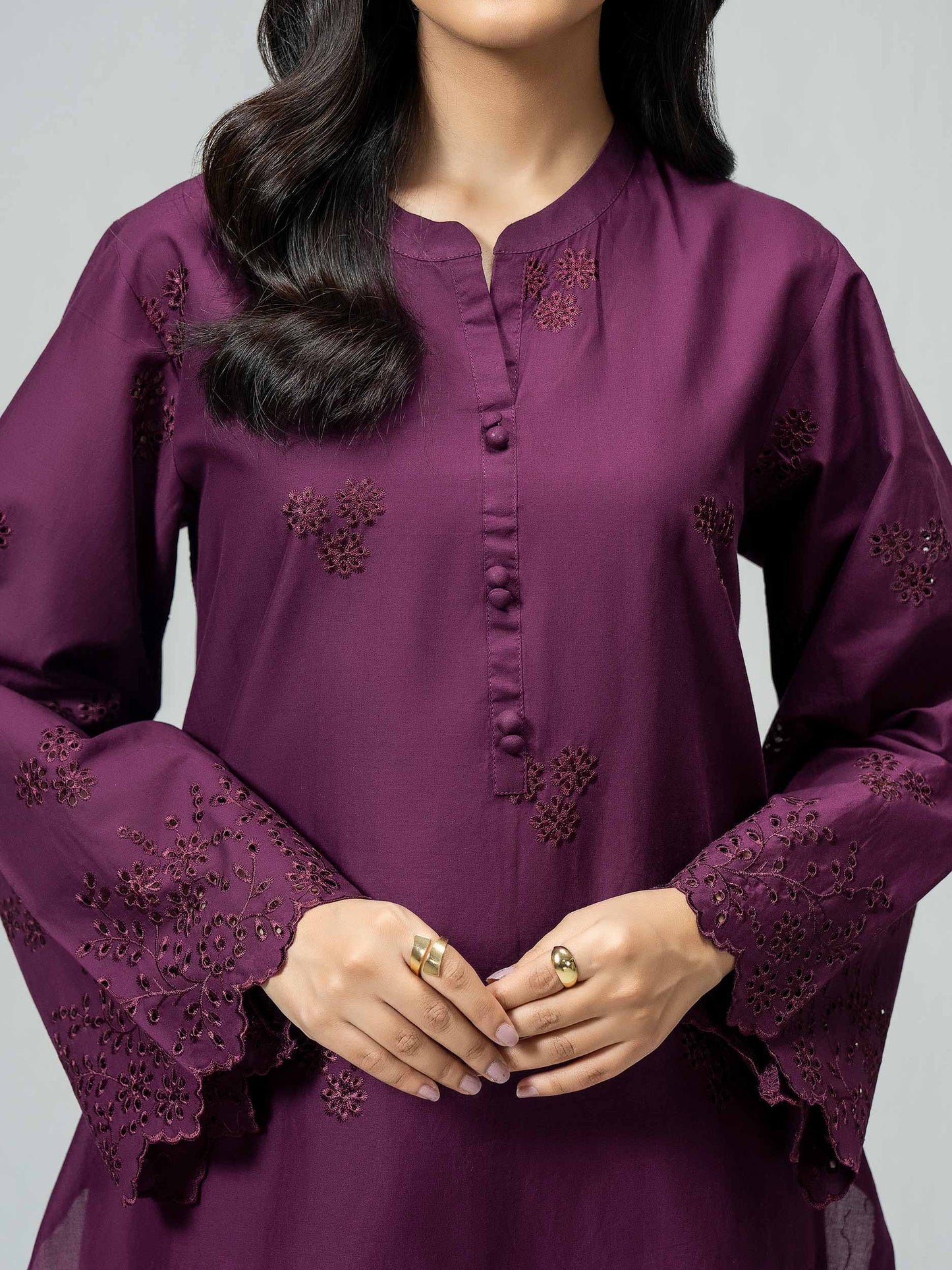 Cambric Co-ord Set- Embroidered