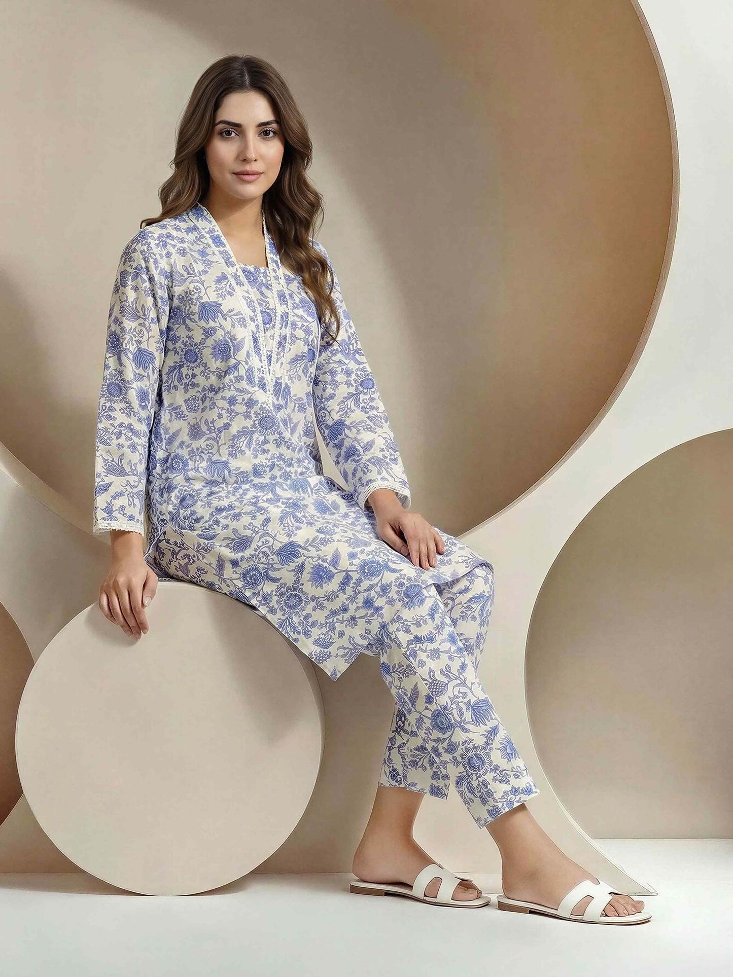 2 Piece Cambric Suit (Pret)