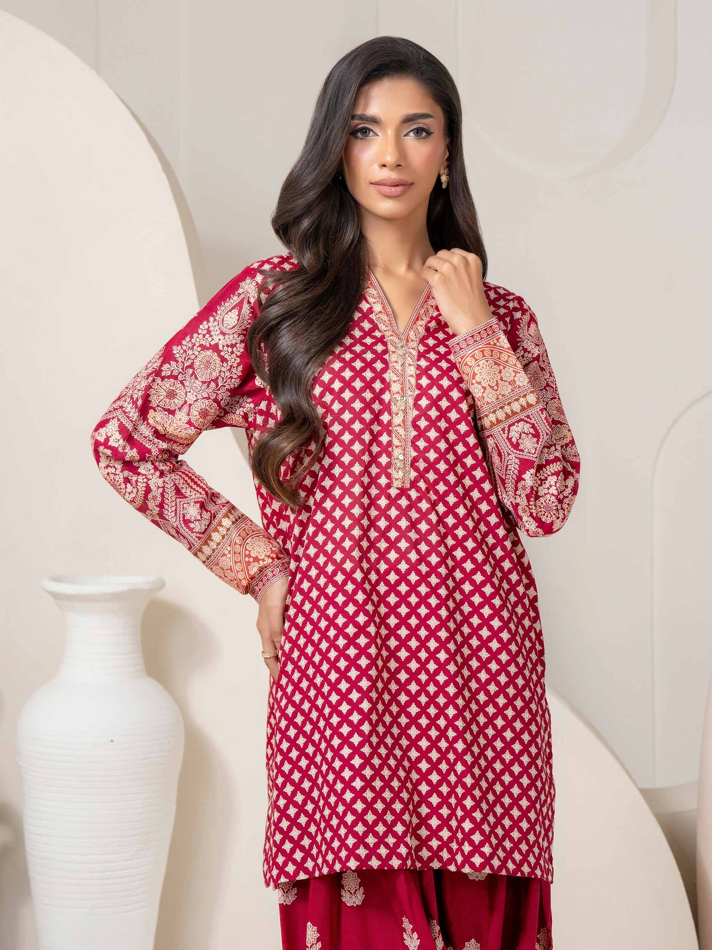 2 Piece Lawn Suit-Paste Print (Pret)