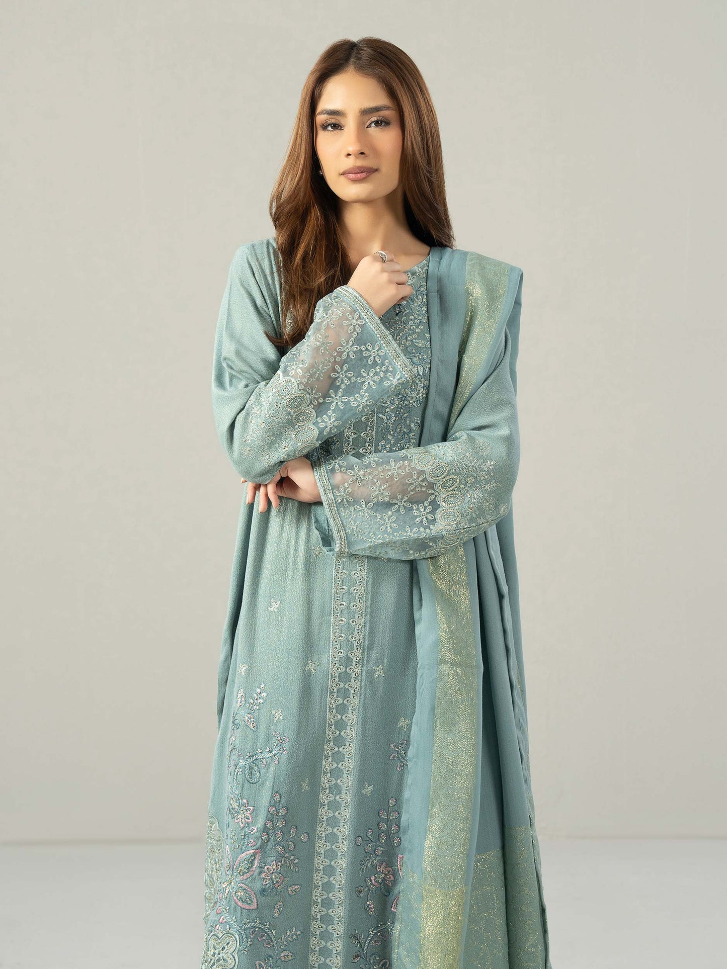 3 Piece Missouri Karandi Suit-Embroidered (Pret)