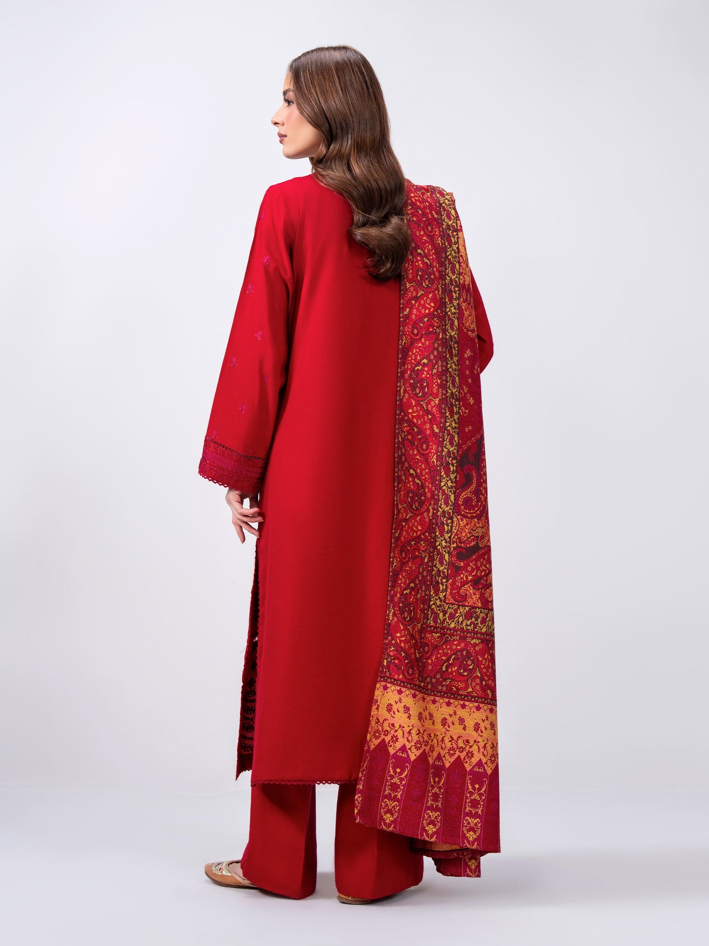 3 Piece Yarn Dyed Suit- Embroidered (Pret)