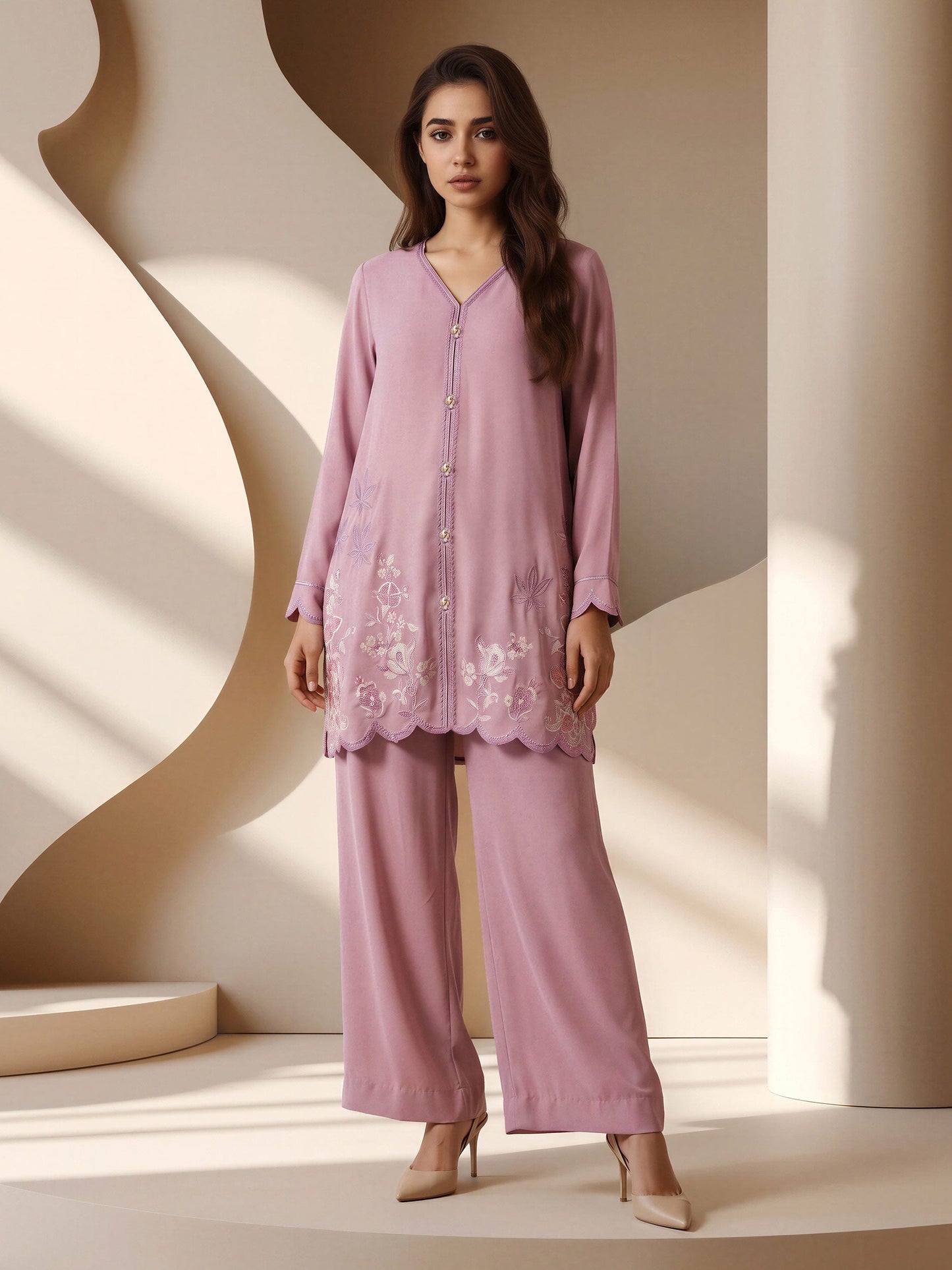 Grip Co-ord Set- Embroidered