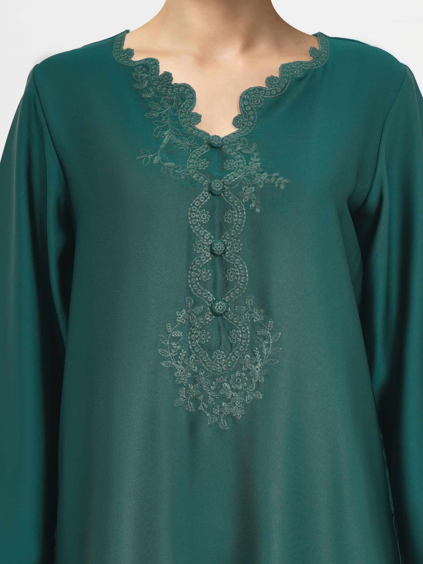 Premium Silk Co-ord set- Embroidered