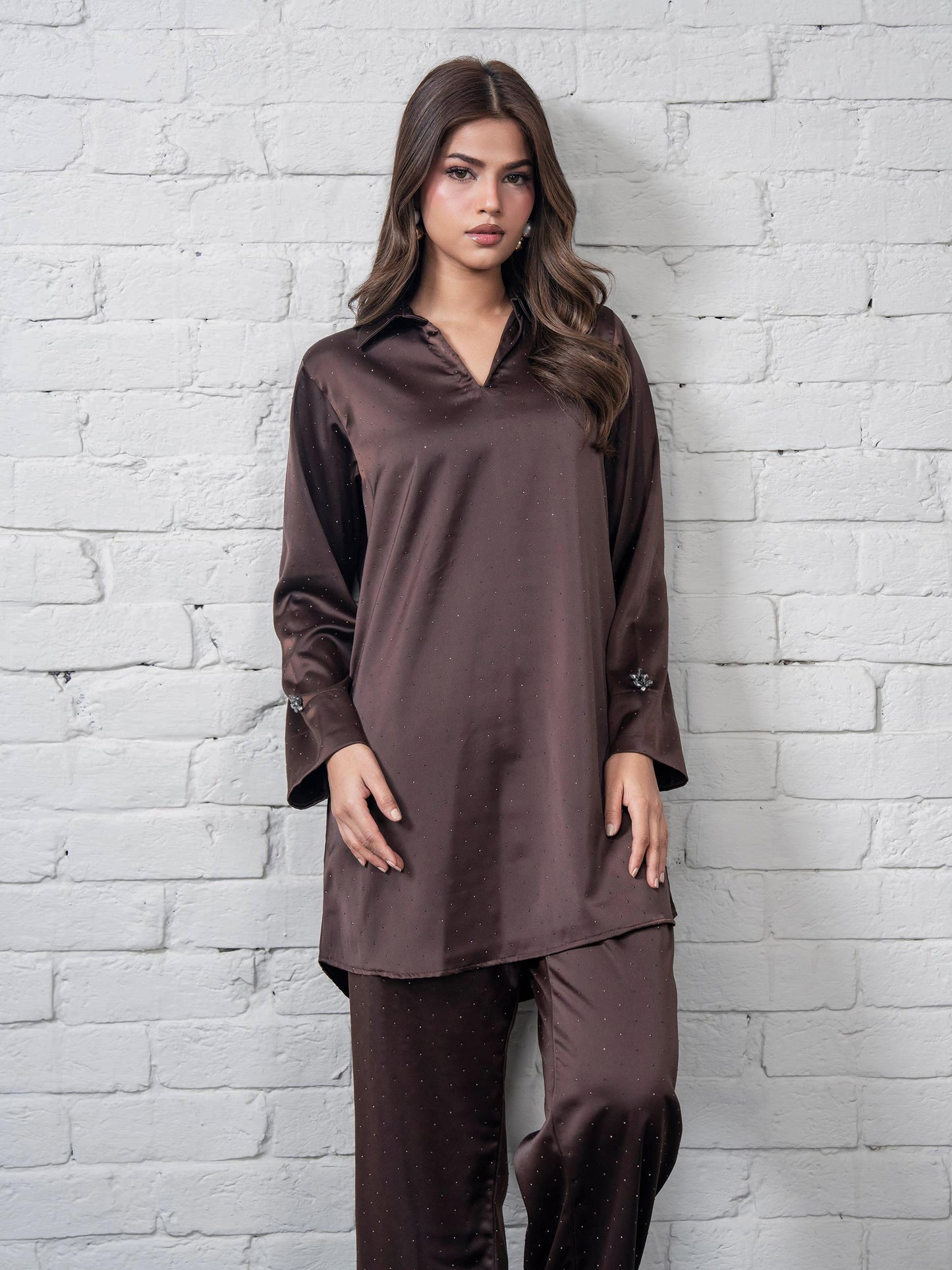 Silk Co-ord Set- Embellished