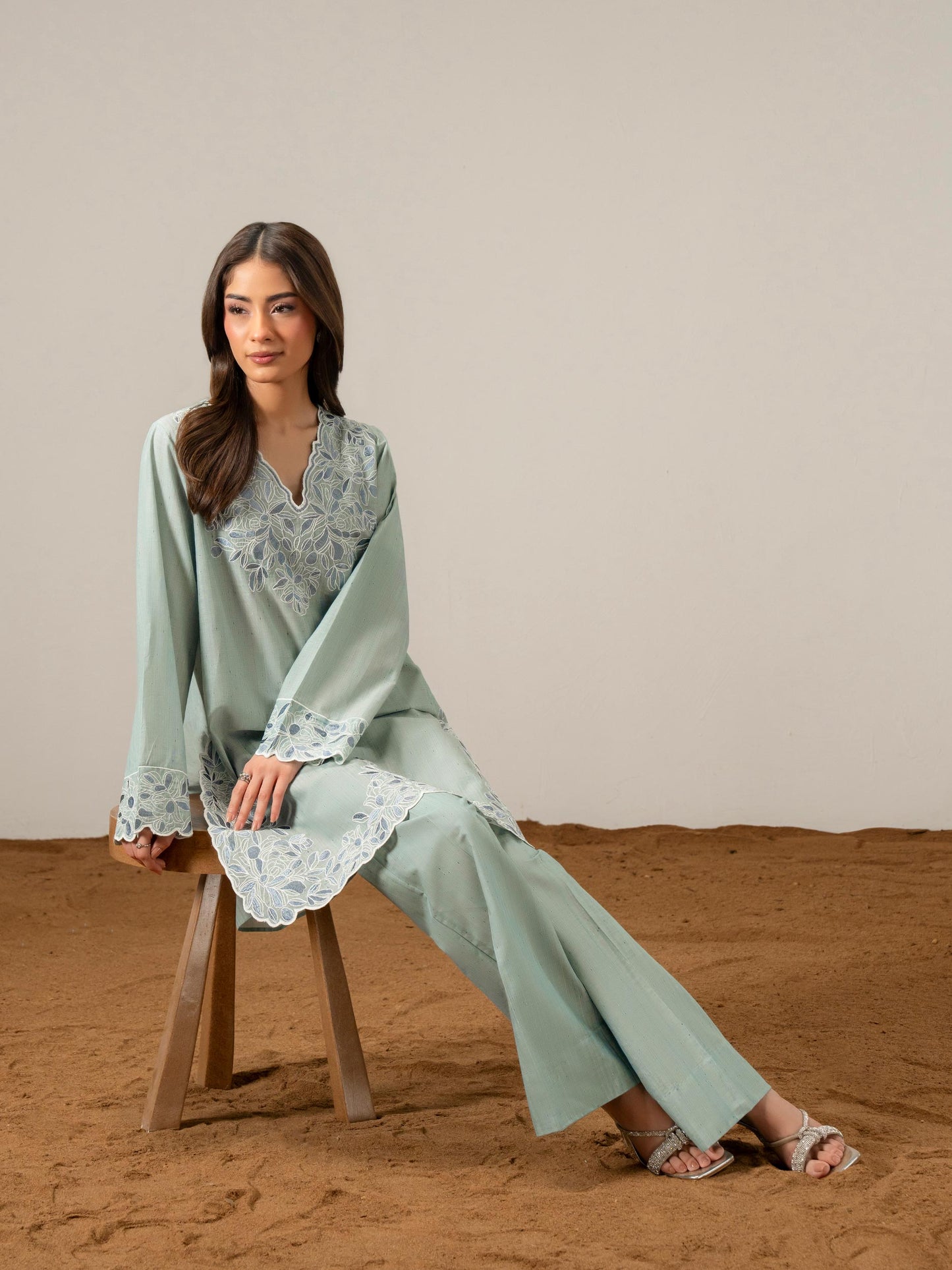 2 Piece Viscose Suit-Dyed (Pret)