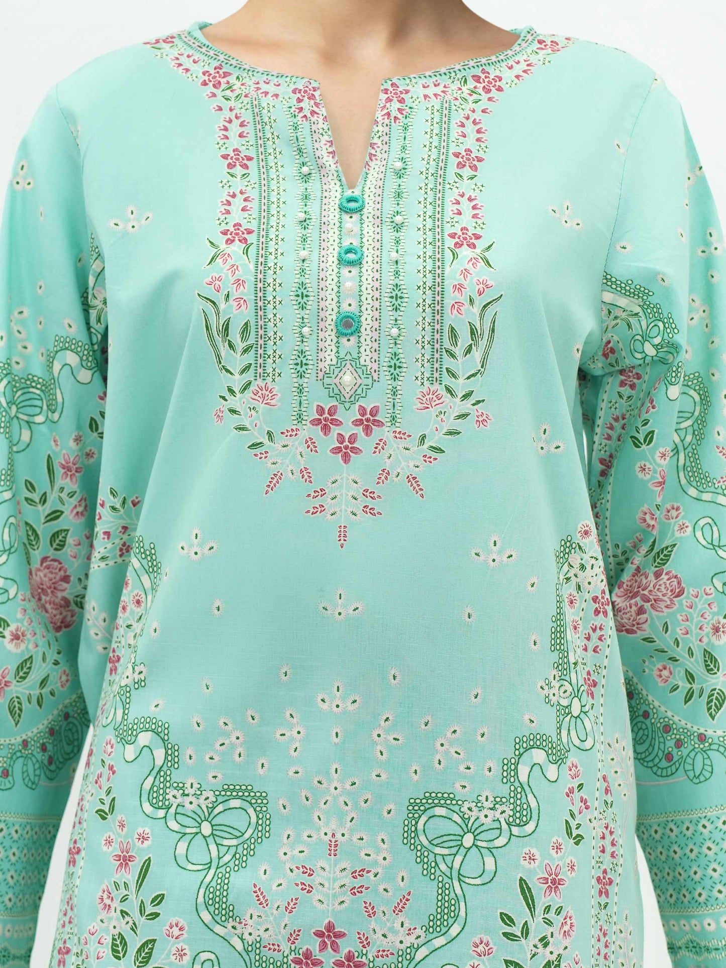 2 Piece Lawn Slub Suit (Pret)