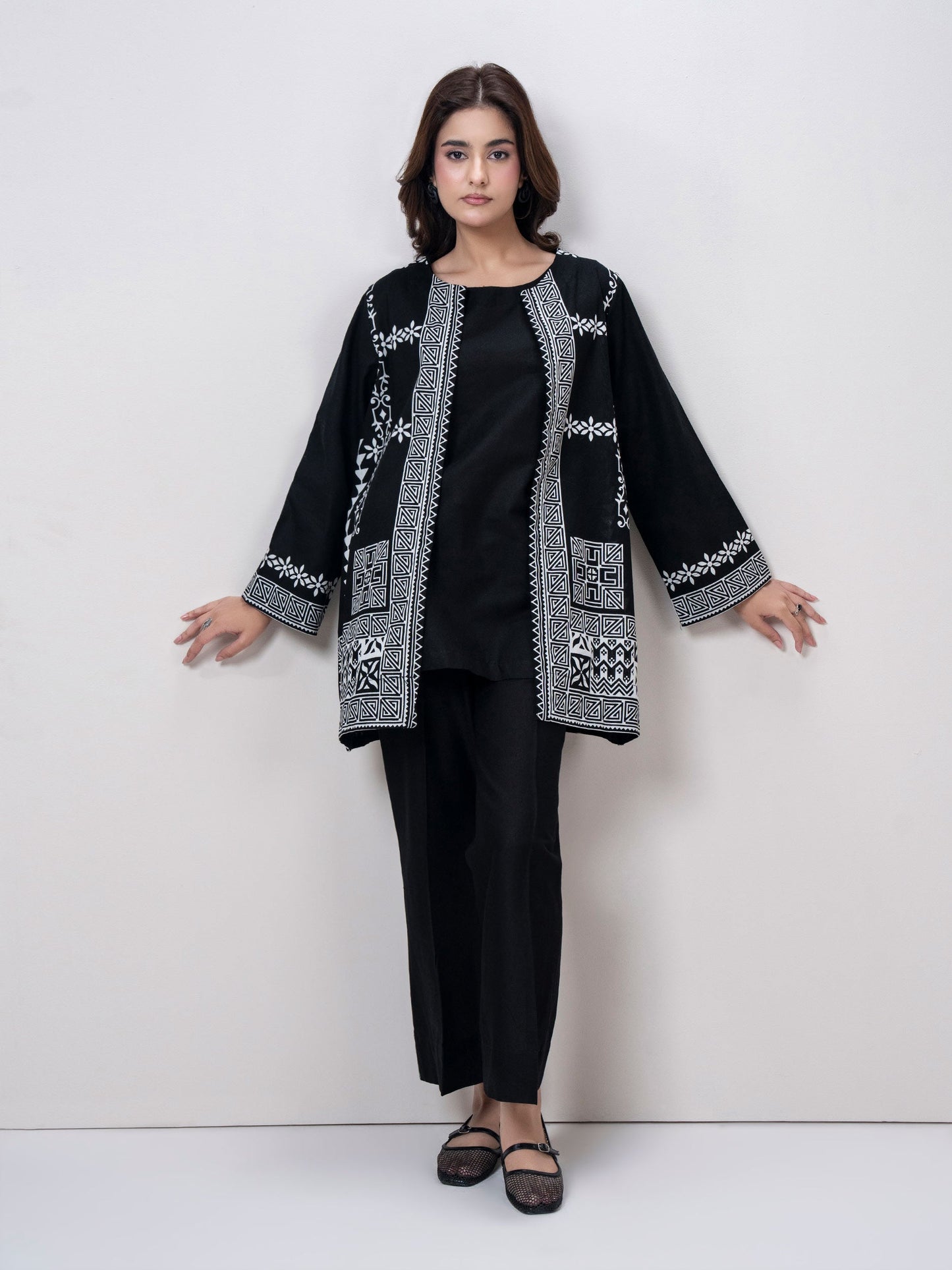 Khaddar Cardigan Co-ord Set