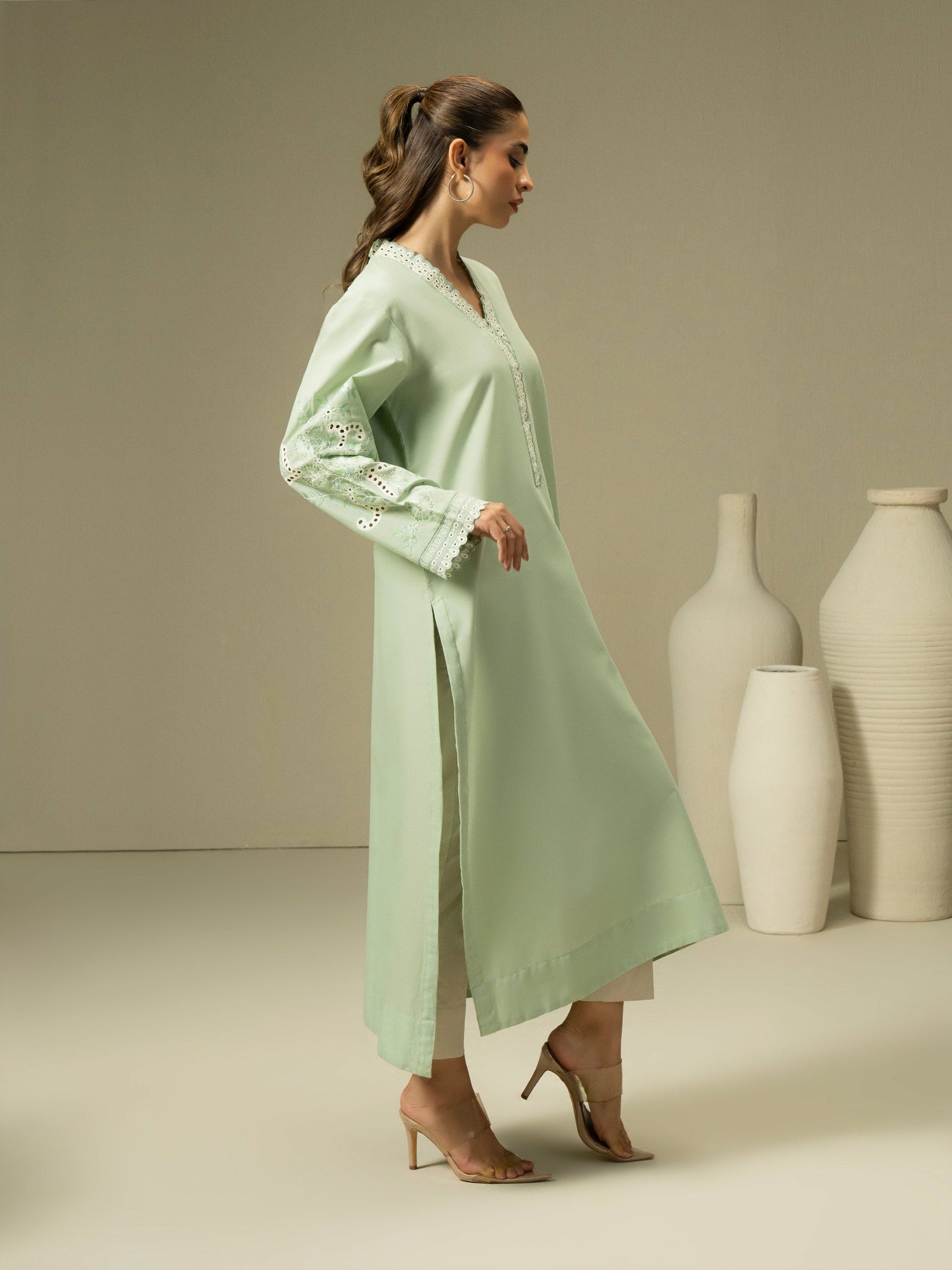 Khaddar Shirt-Embroidered (Pret)