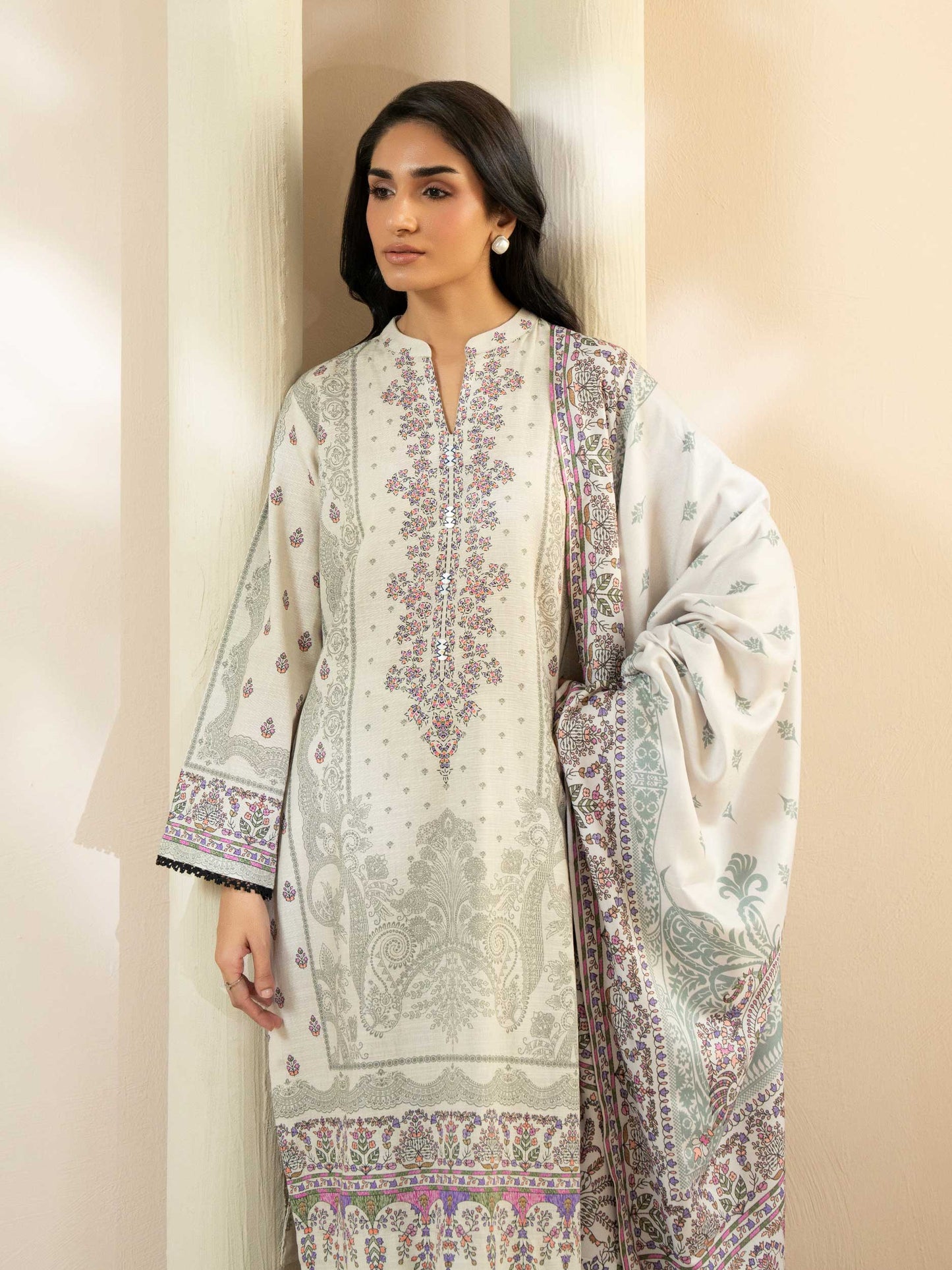 3 Piece Khaddar Suit (Pret)