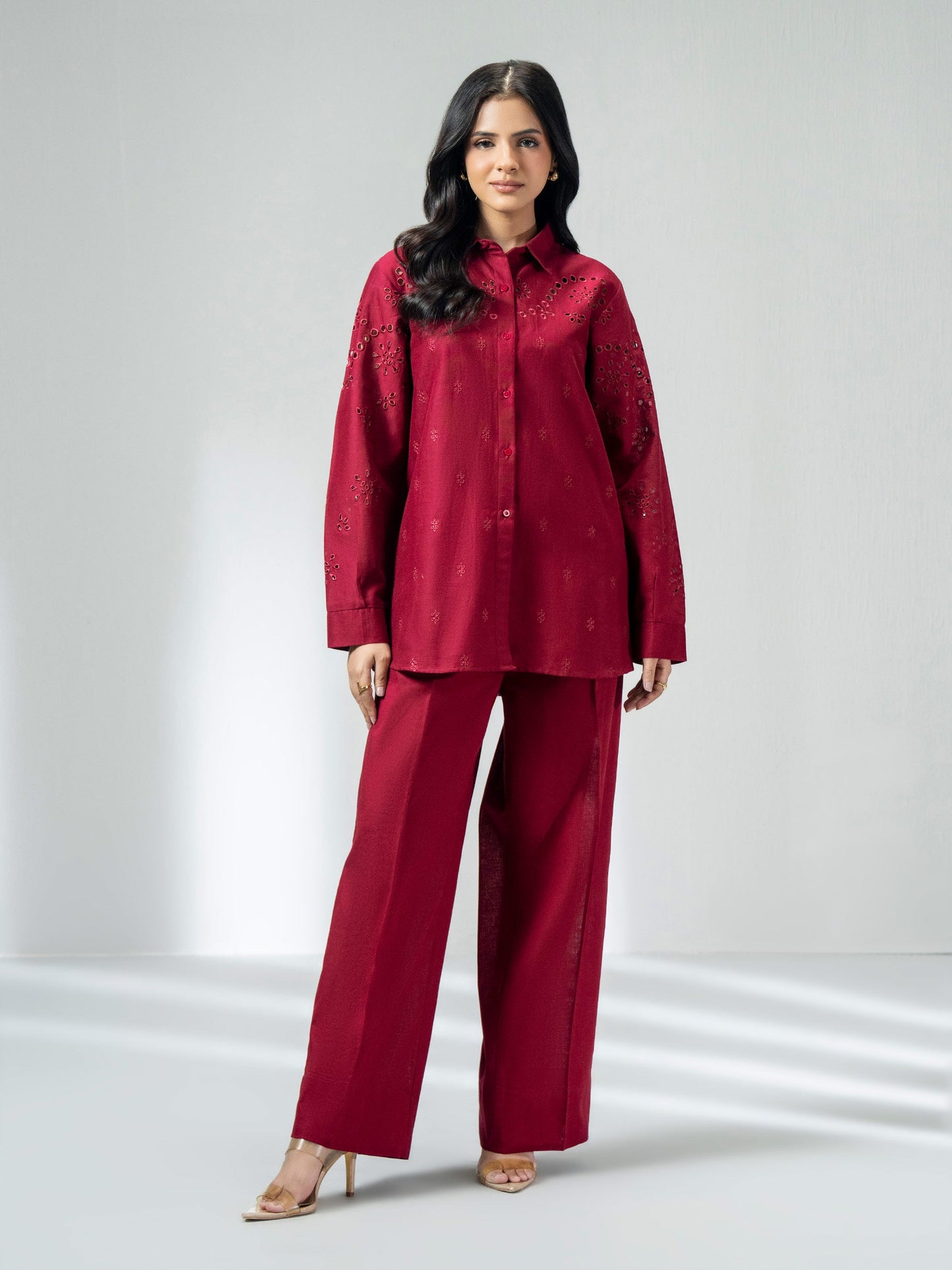 Khaddar Co-ord Set- Embroidered