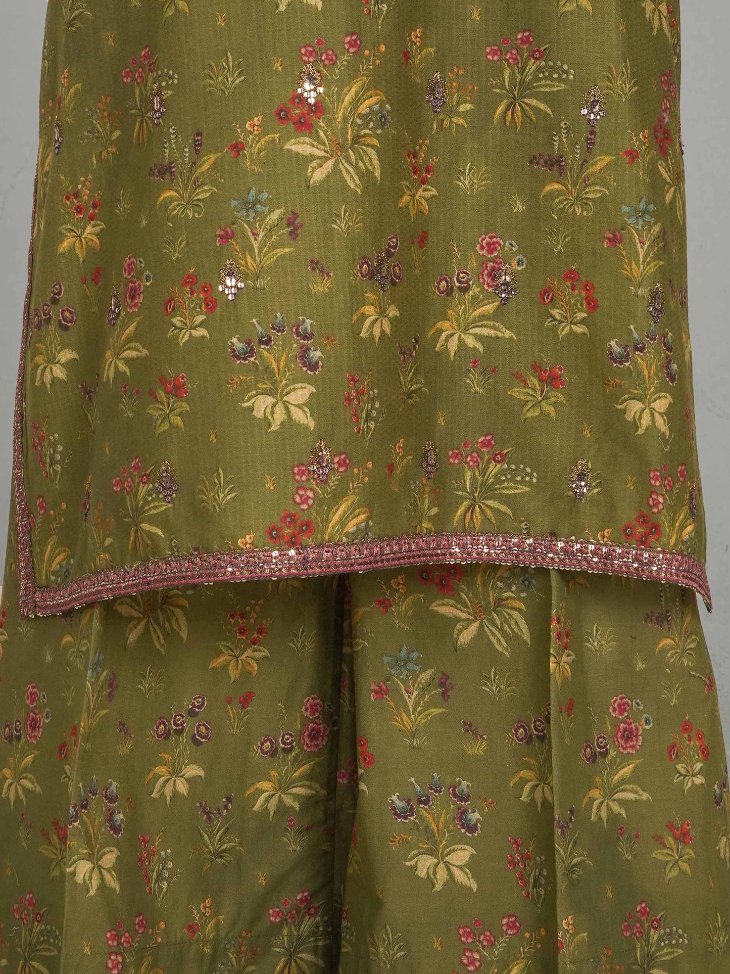 3 Piece Dobby Suit- Embroidered (Pret)