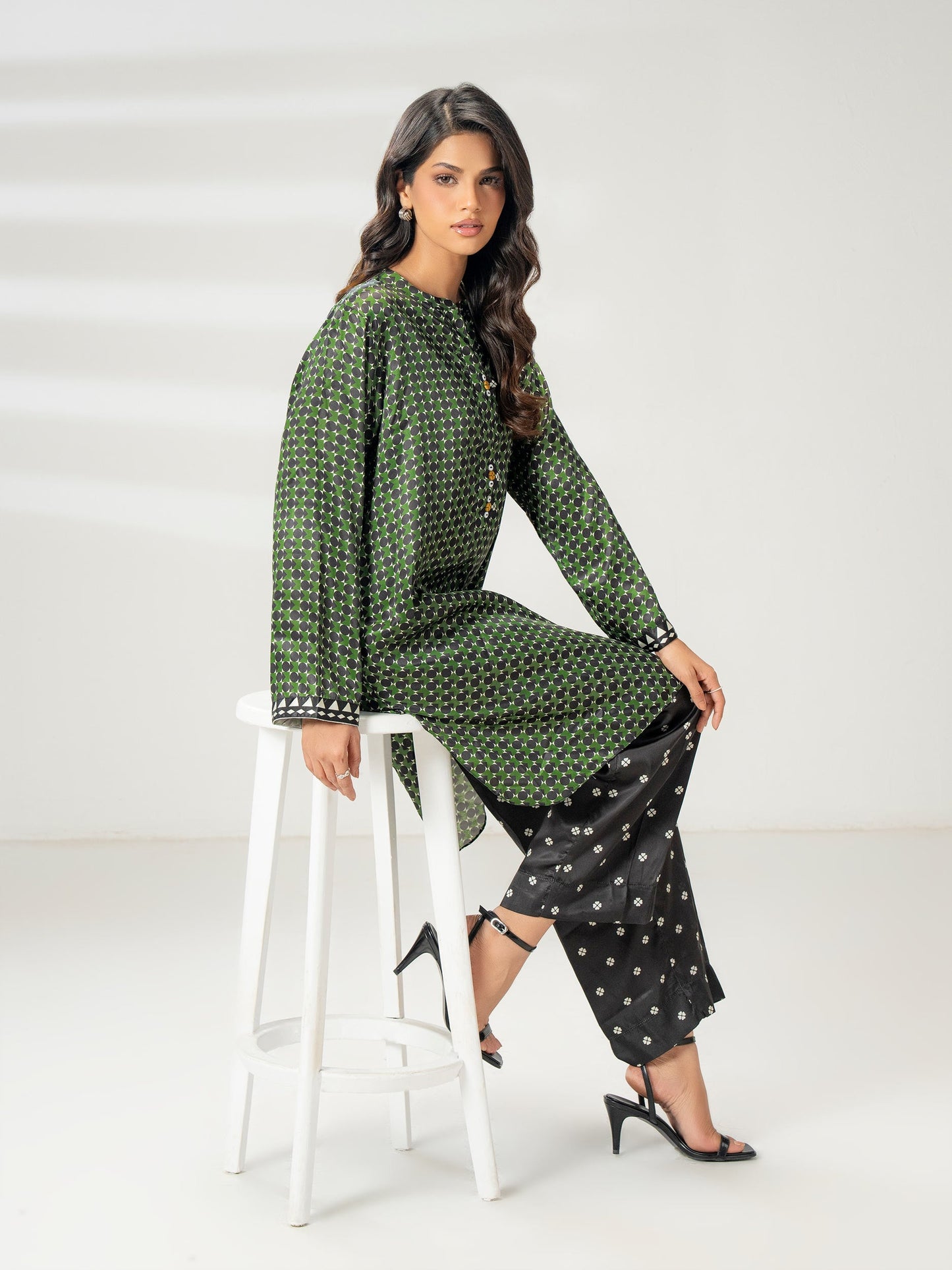 Silk Co-ord Set-Printed (Pret)