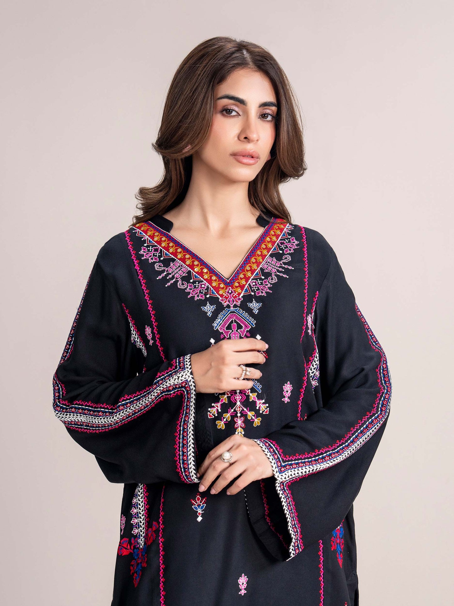 Stone Kurti-Embroidered (Pret)