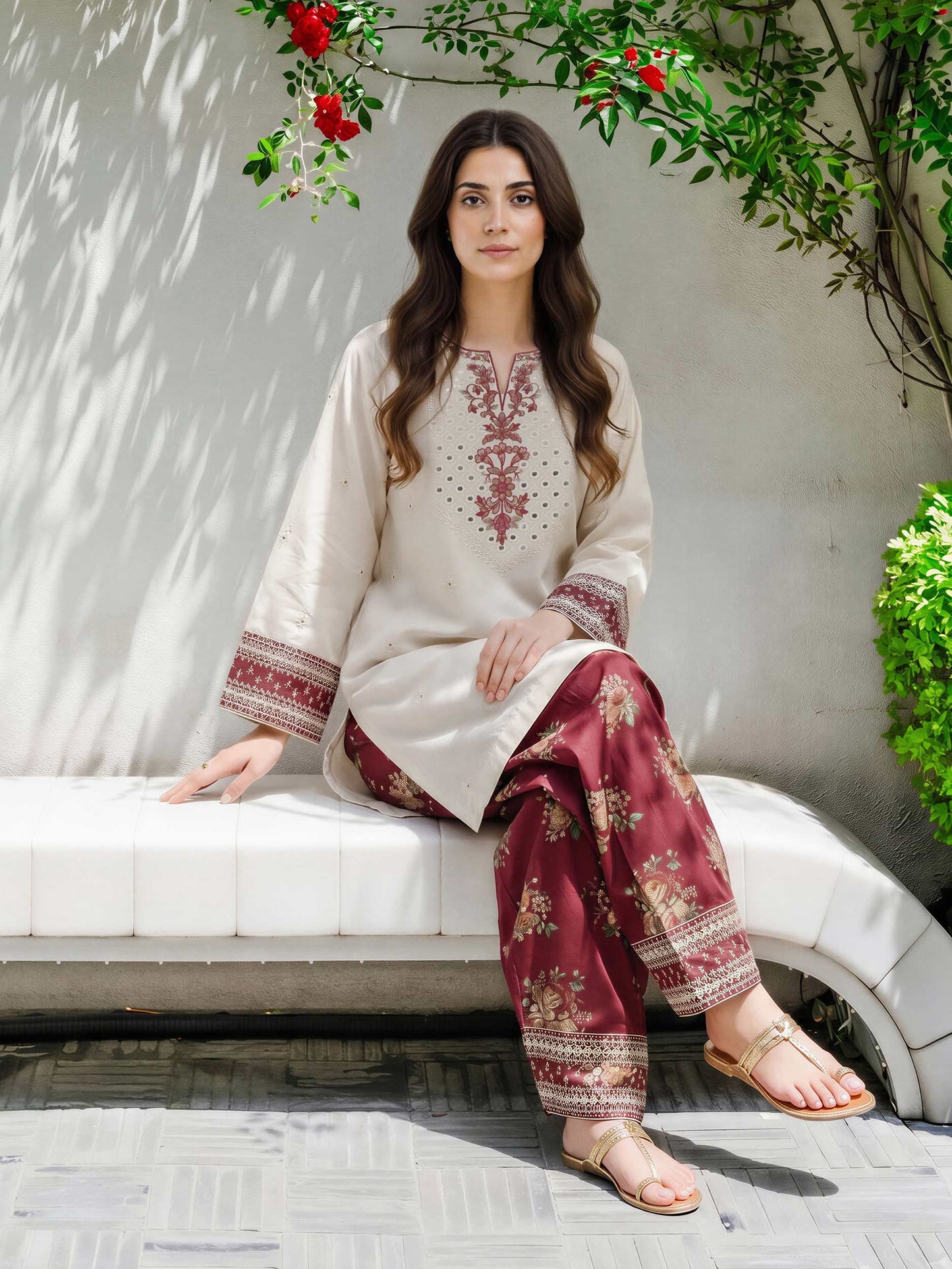 2 Piece Lawn Suit- Embroidered (Pret)