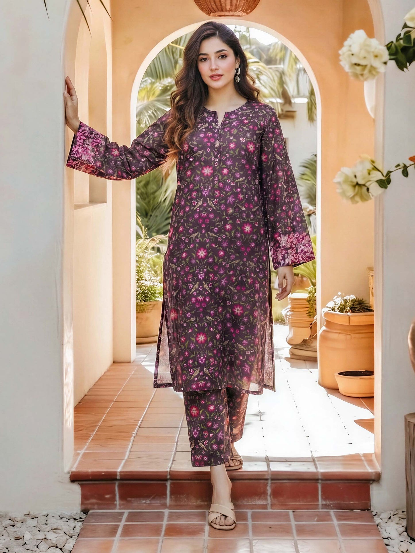 2 Piece Lawn Suit- Embroidered (Pret)